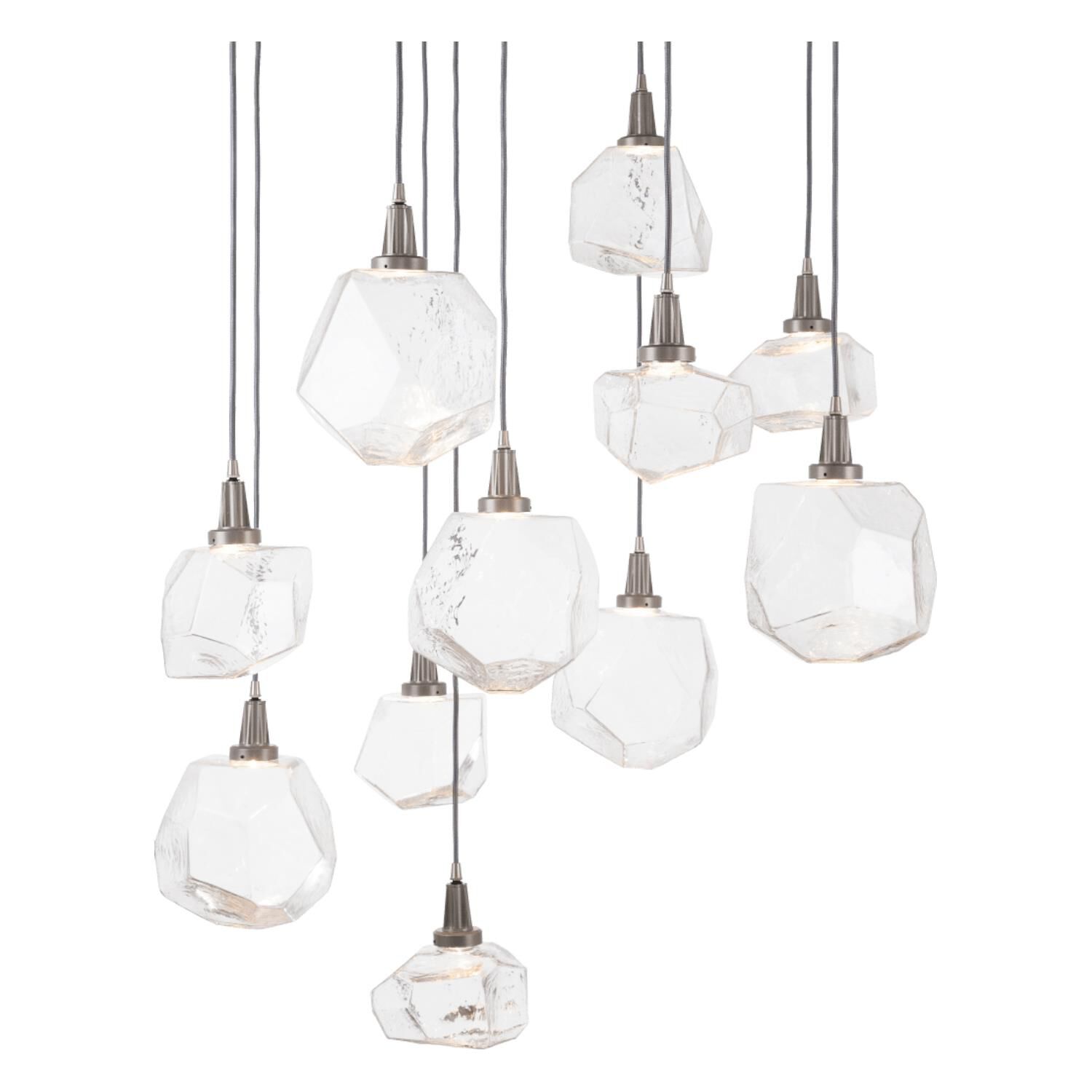 Shown in Metallic Beige Silver finish and Clear glass