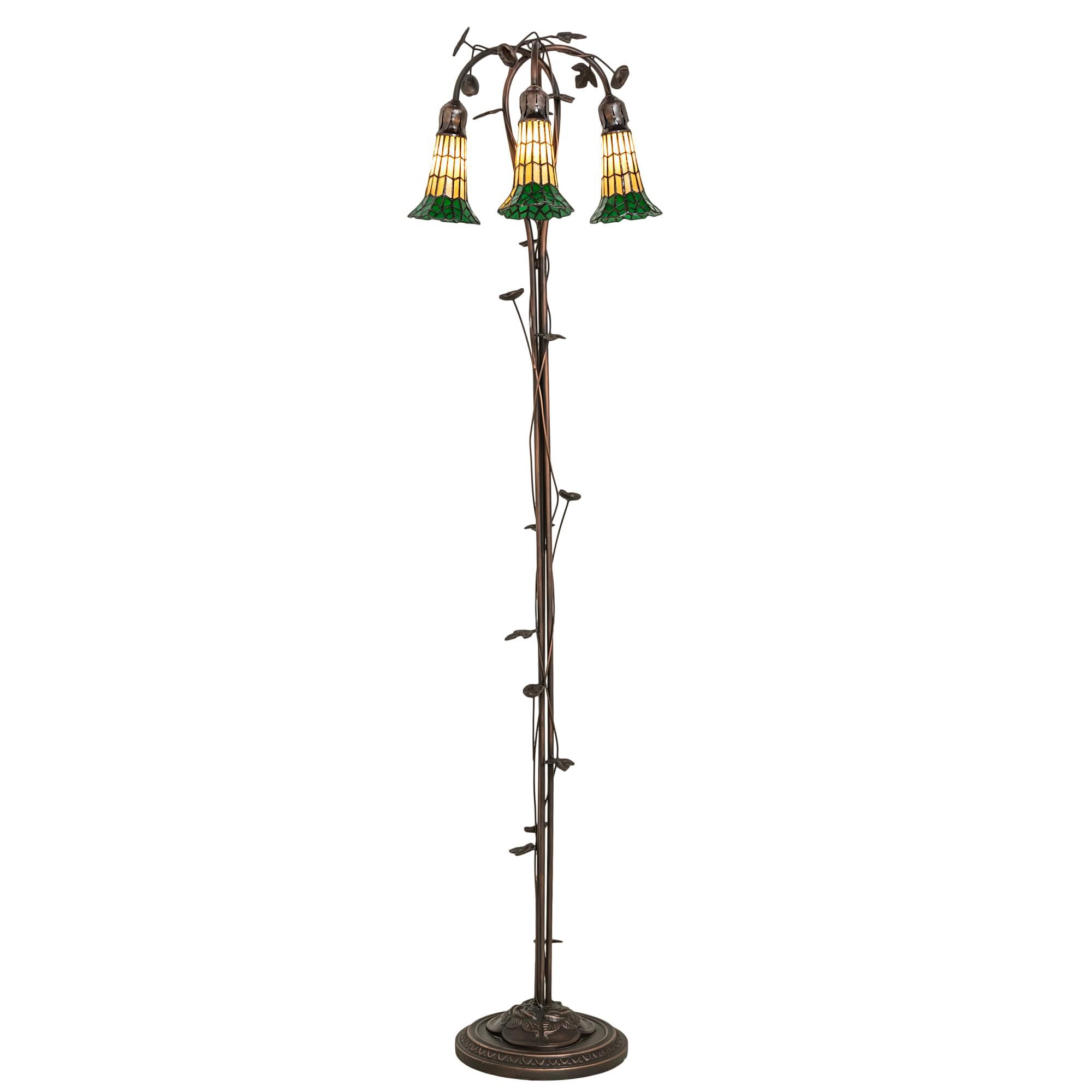 Stained Glass Pond Lily 58 Inch Floor Lamp by Meyda Lighting