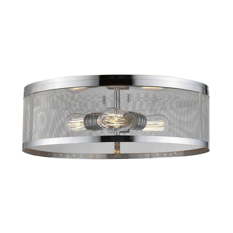 Meshsmith 18 Inch 3 Light Flush Mount by Z-Lite