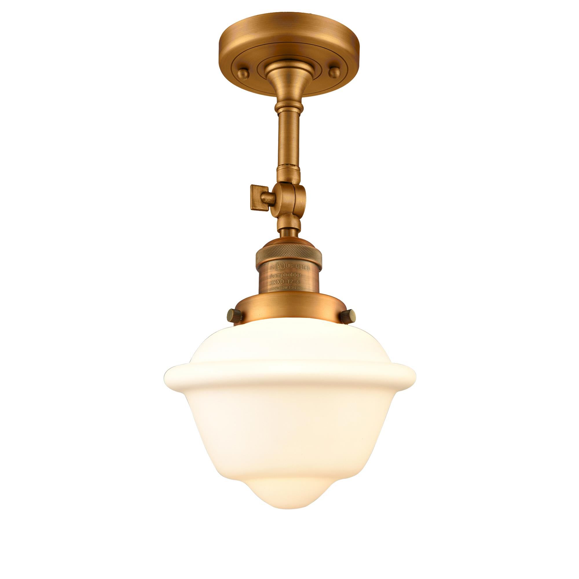 Bruno Marashlian Small Oxford 7 Inch 1 Light Semi Flush Mount by Innovations Lighting
