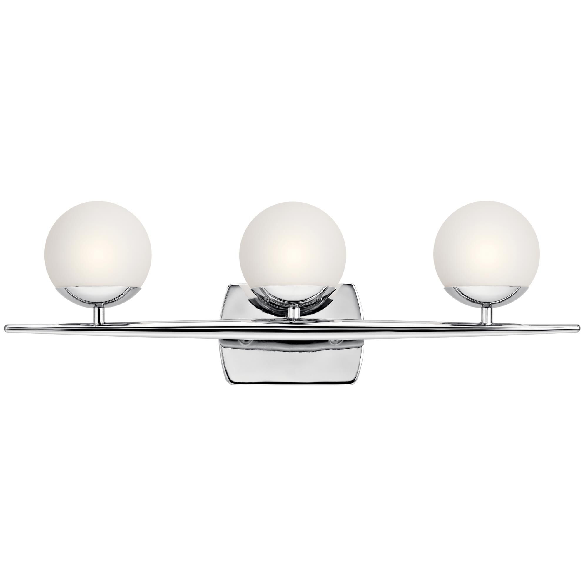 Shown in Chrome finish and Satin Etched Cased Opal glass