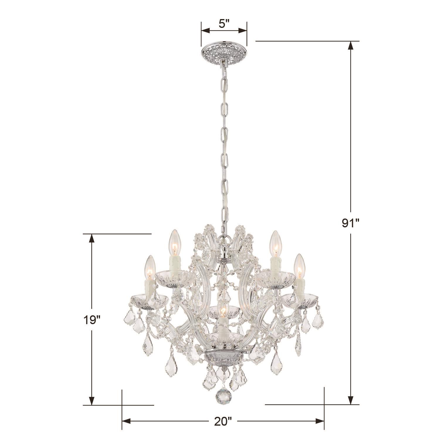 Maria Theresa 20 Inch 6 Light Mini Chandelier by Crystorama
