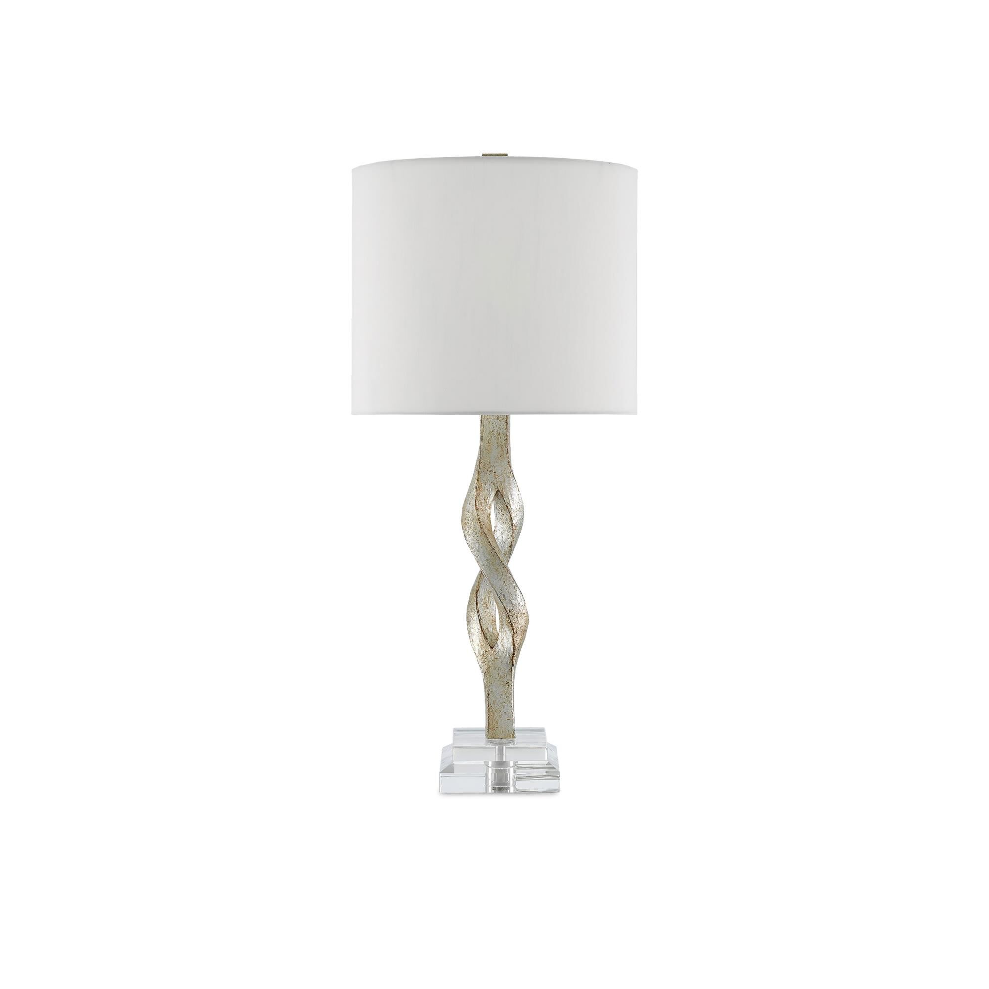 Shown in Chinois Silver Leaf/Clear finish and Included shade