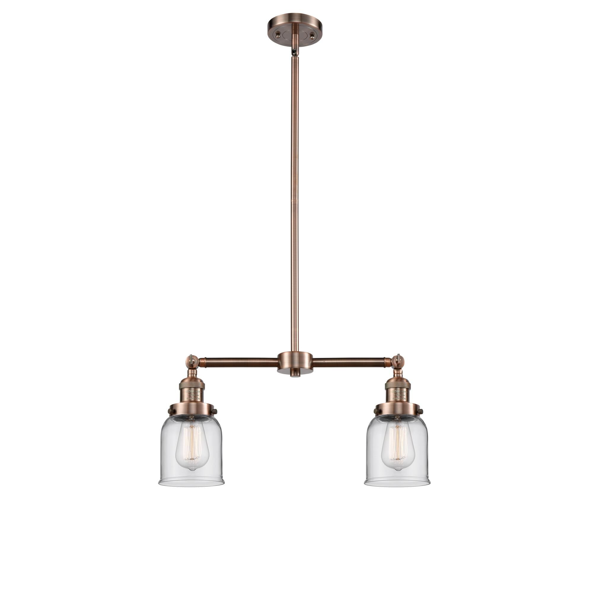Bruno Marashlian Small Bell 21 Inch 2 Light Mini Chandelier by Innovations Lighting