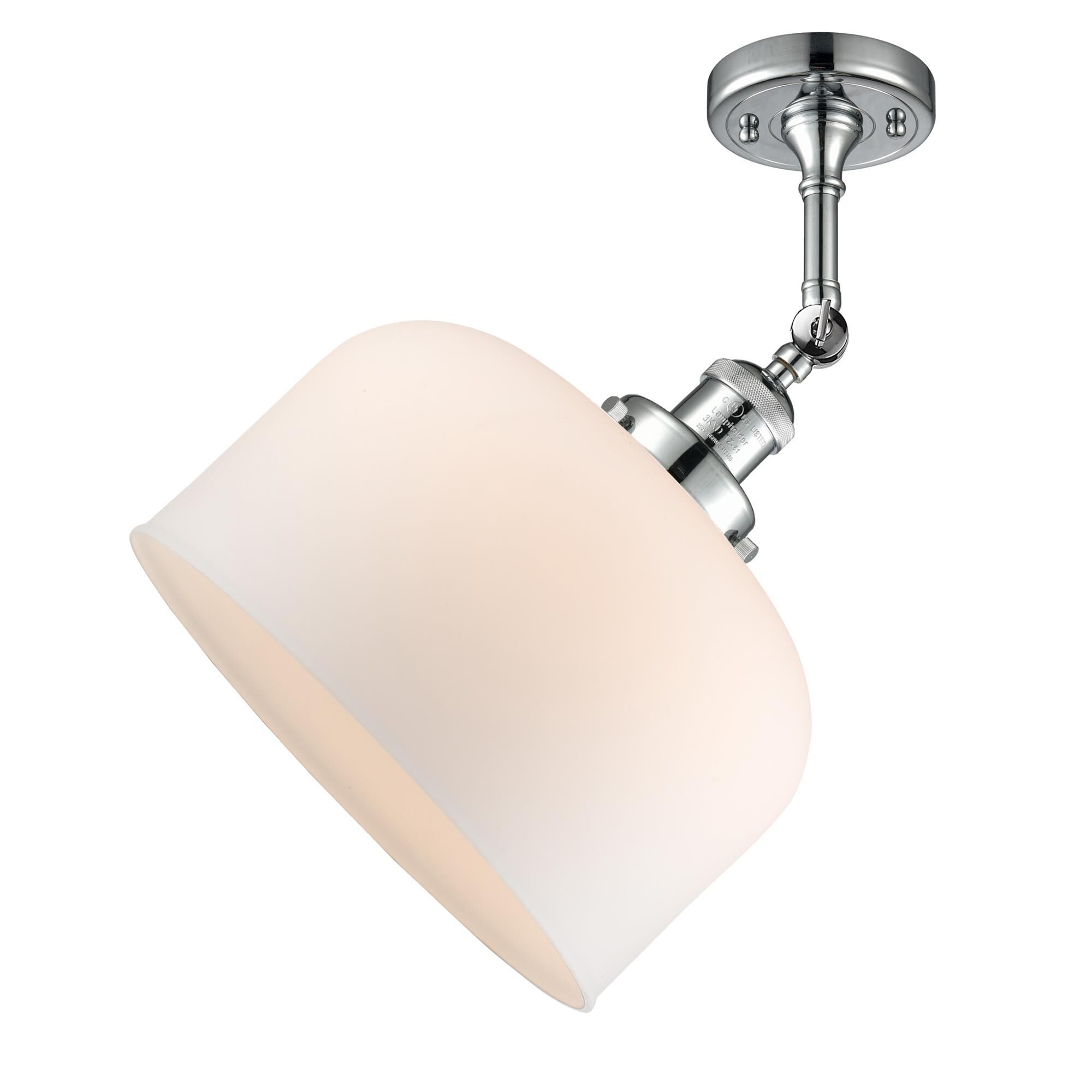 Shown in Polished Chrome finish and Matte White Cased glass