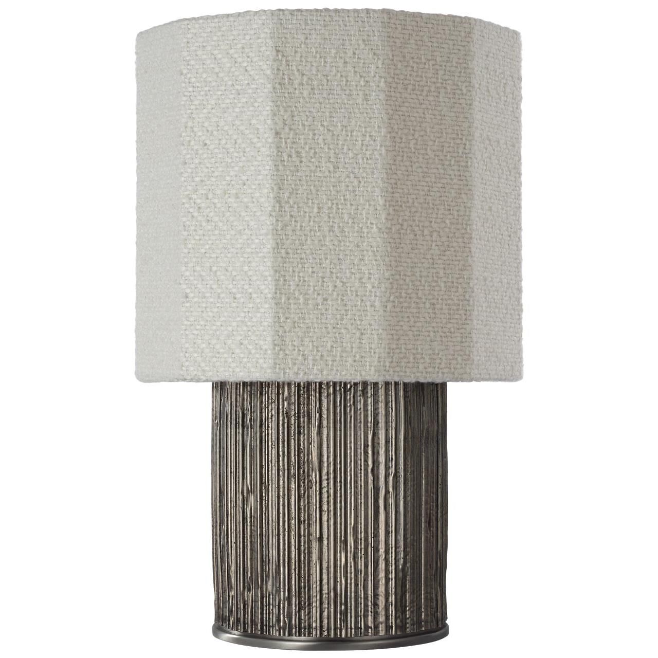 Shown in Ridged Graphite finish and Decorative Boucle shade