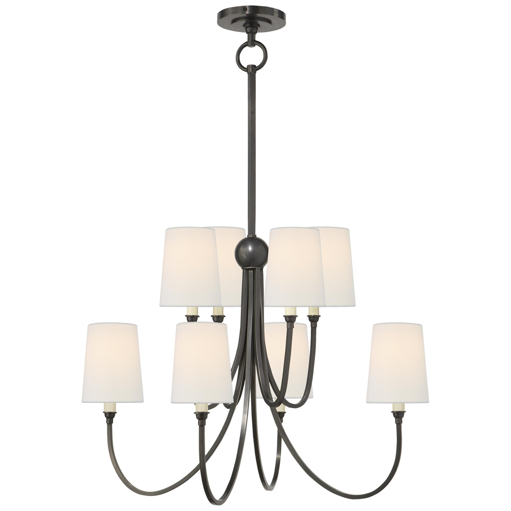 Shown in Bronze finish and Linen shade