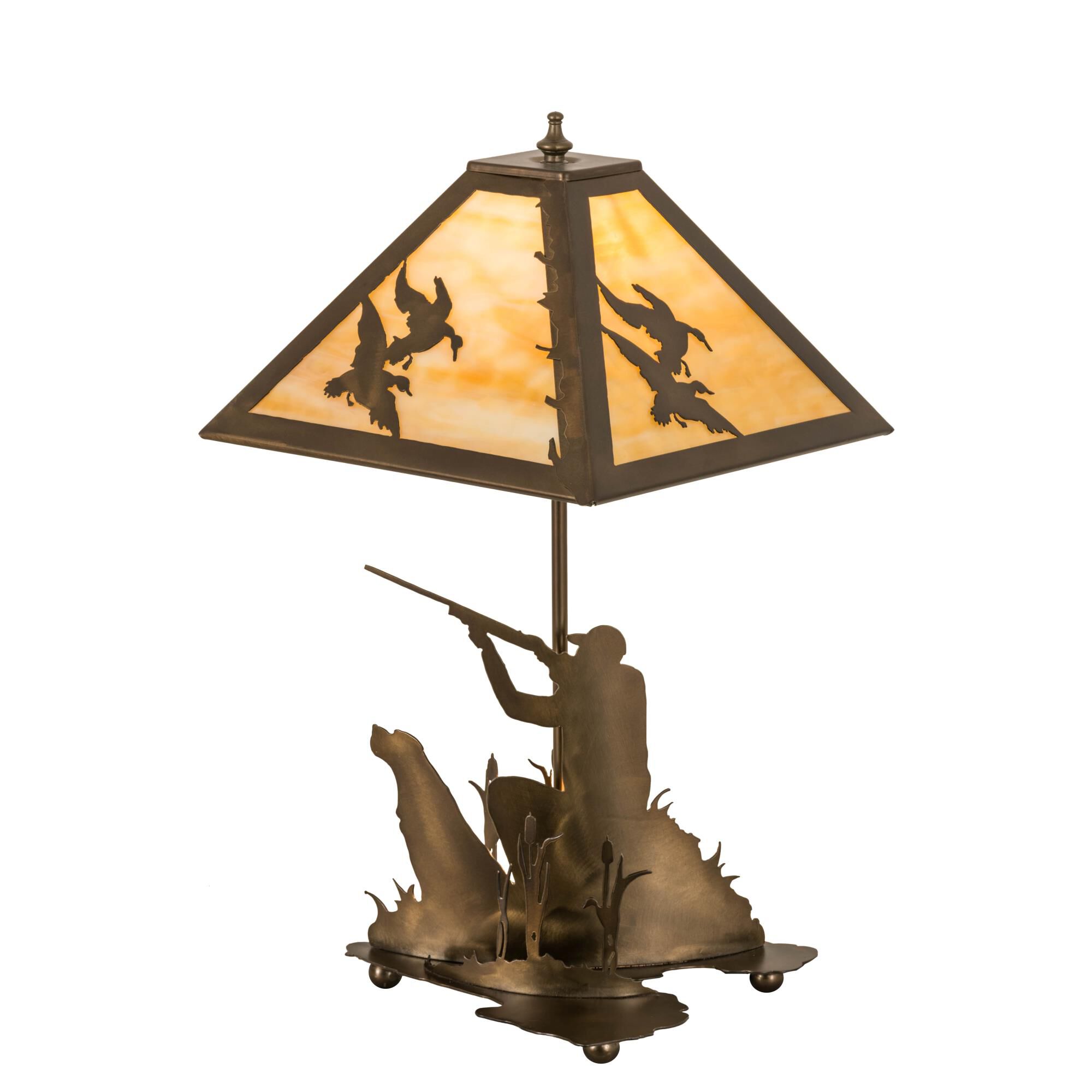 Duck Hunter With Dog 21 Inch Table Lamp by Meyda Lighting