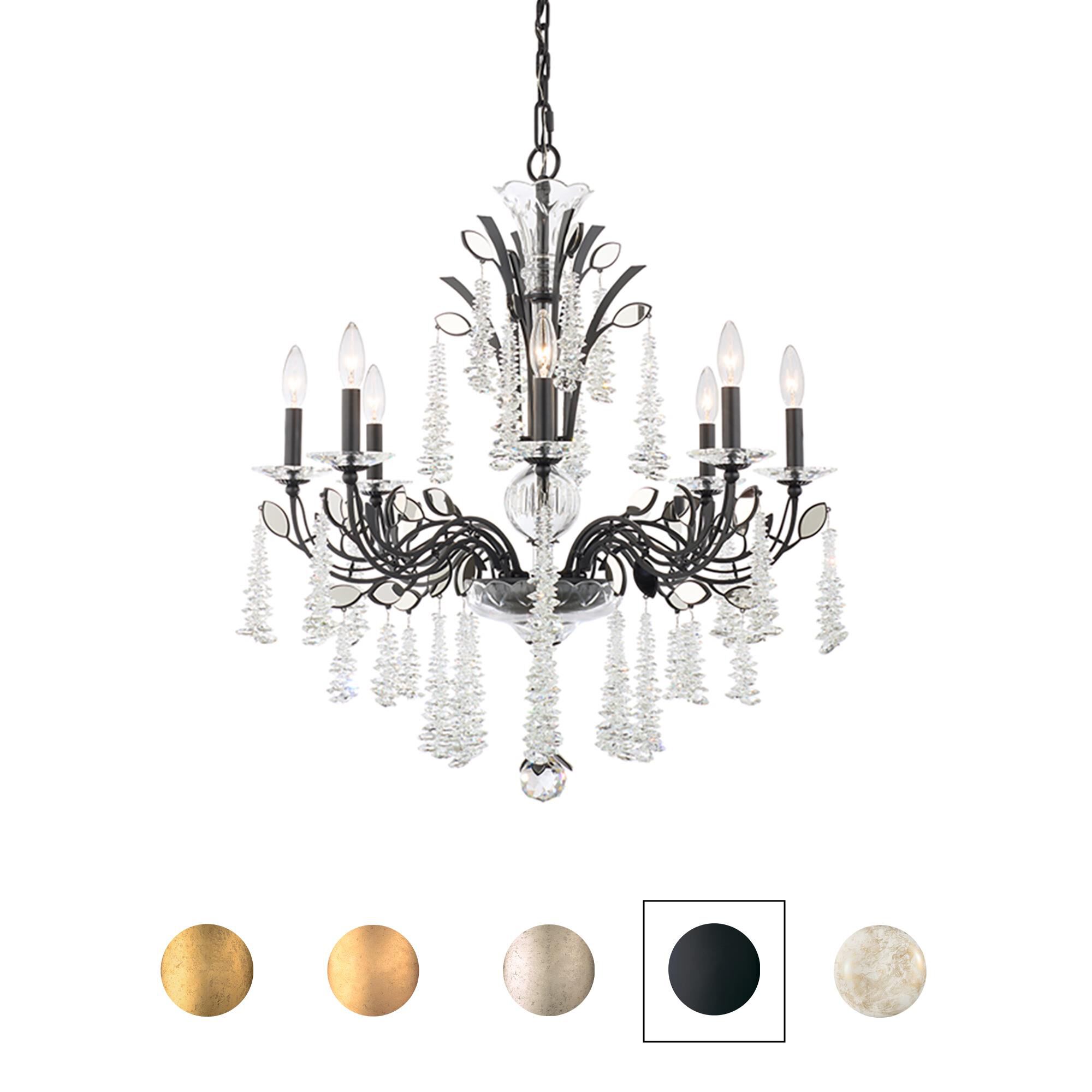 Shown in Antique Silver finish and Clear Radiance crystal