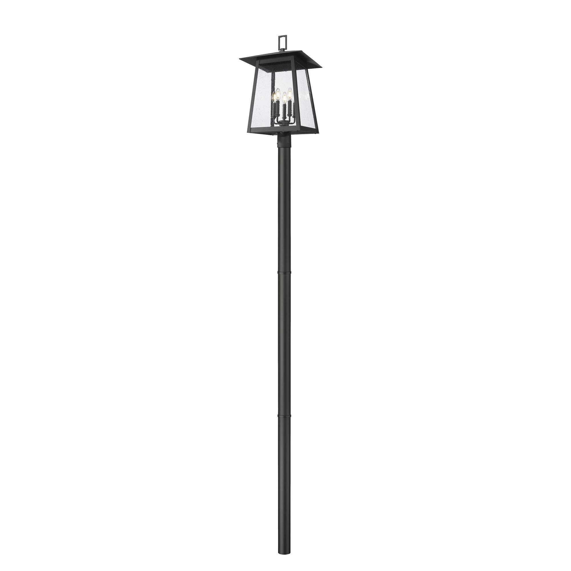 Shown in Black finish and Clear Seedy glass and Clear Seedy shade