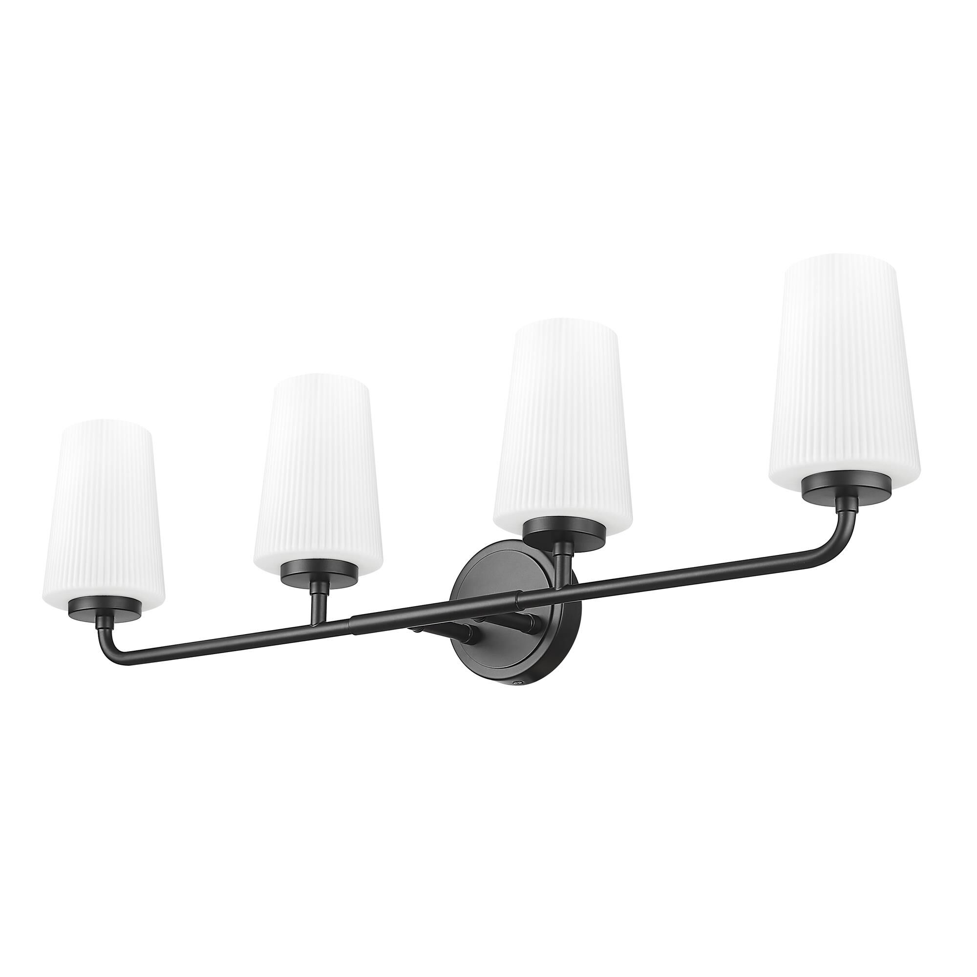 Shown in Matte Black finish and Matte Opal glass and Matte Opal shade