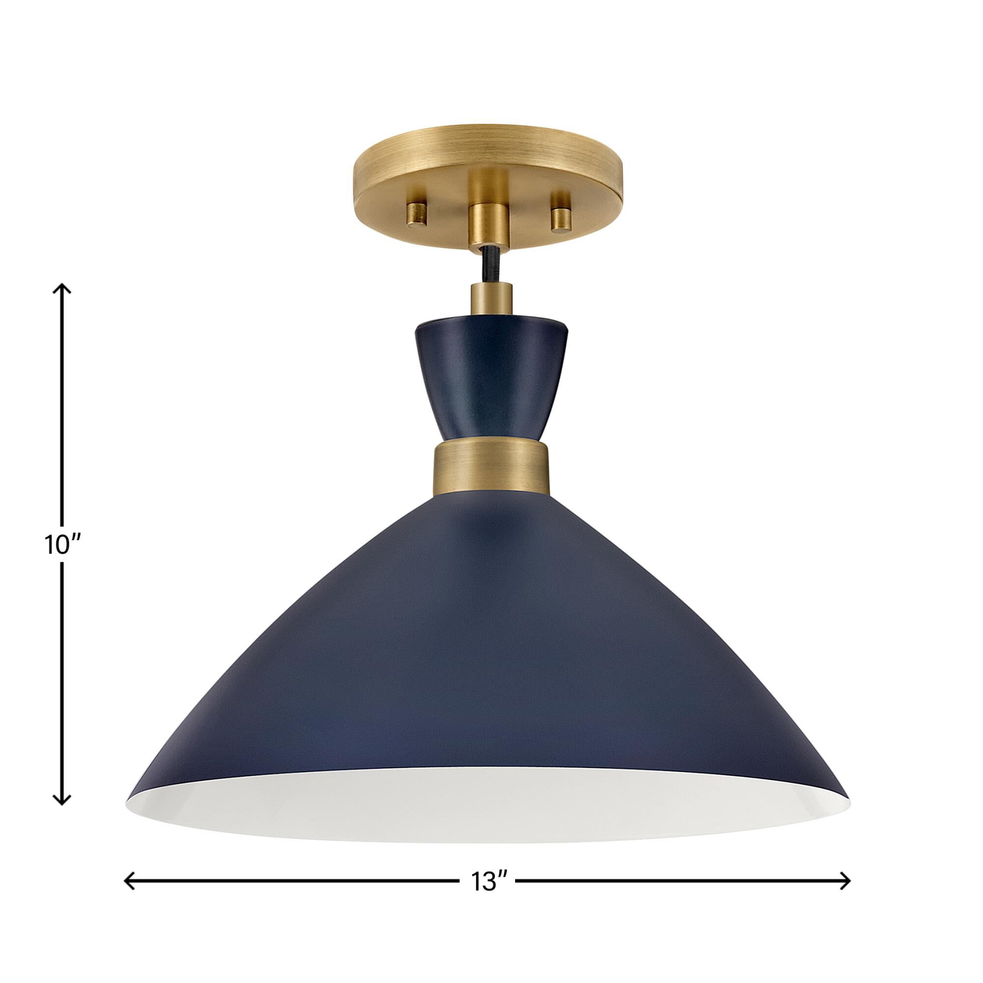 Shown in Matte Navy With Heritage Brass Accents finish