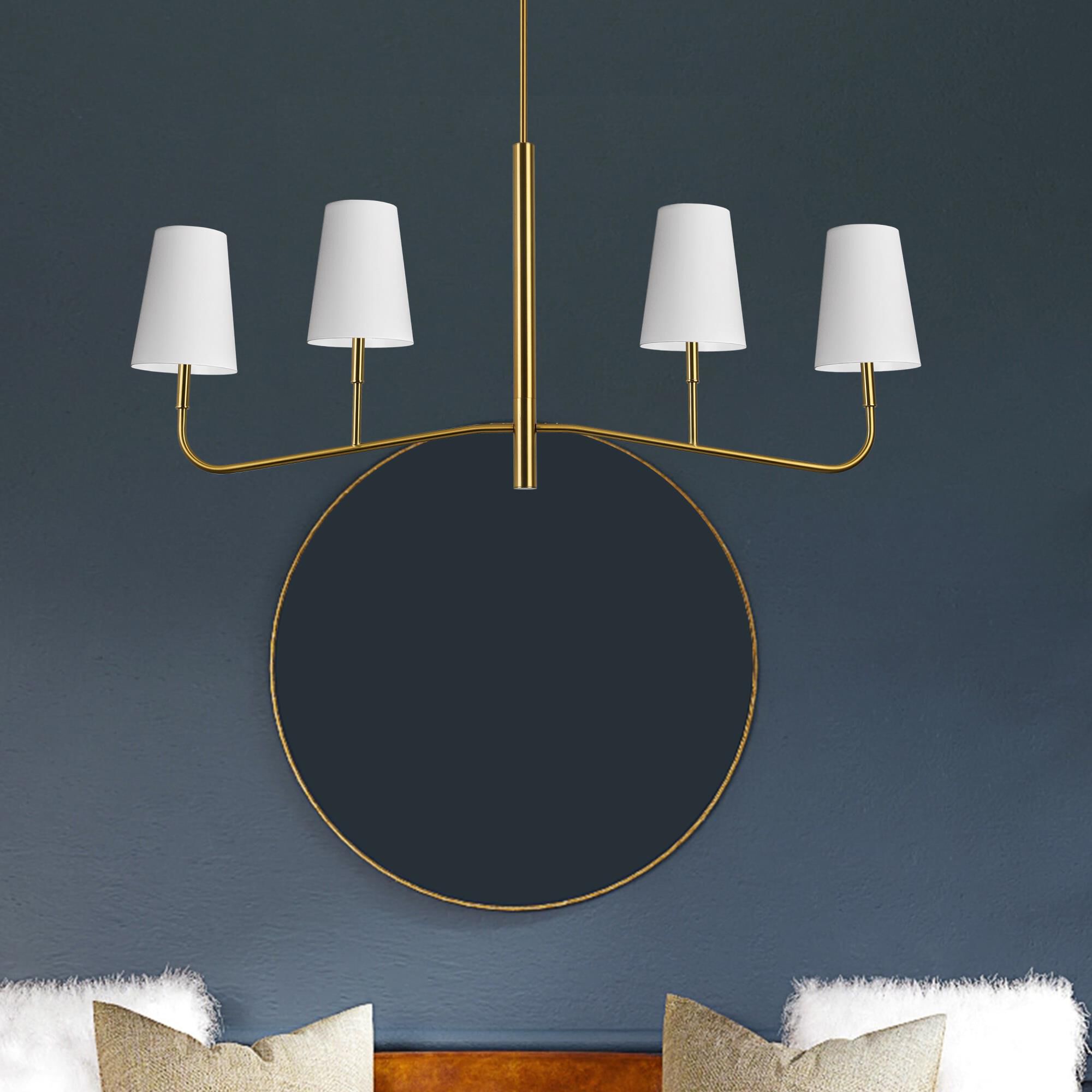 Eleanor 53 Inch 4 Light Chandelier by Dainolite