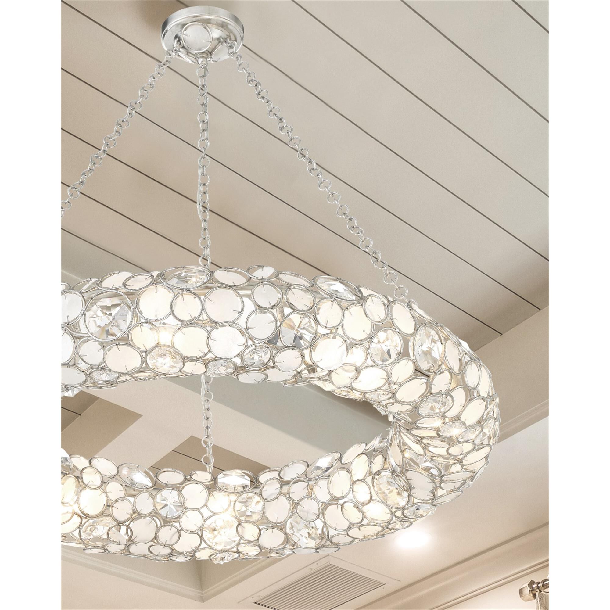 Shown in Antique Silver finish and Hand Cut crystal