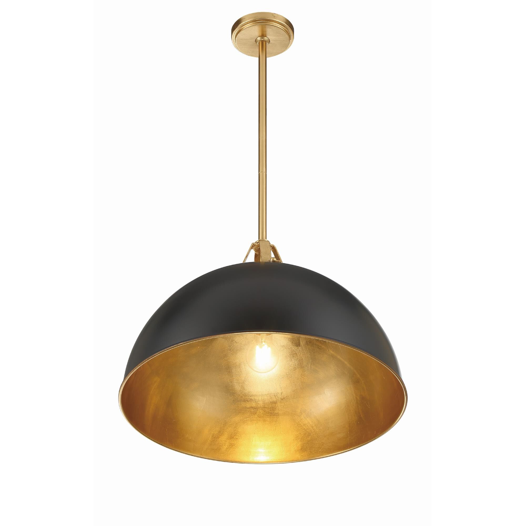 Shown in Matte Black + Antique Gold finish