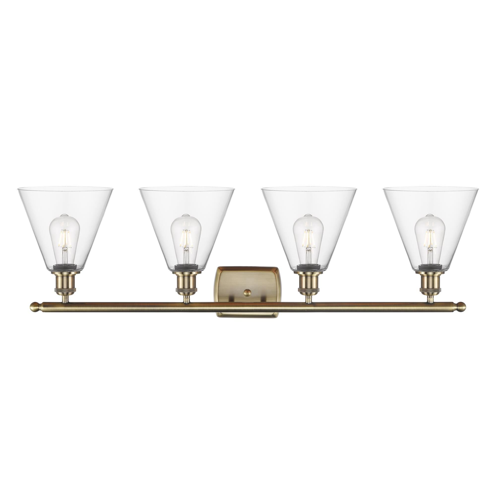 Bruno Marashlian Ballston Cone 38 Inch 4 Light Bath Vanity Light by Innovations Lighting