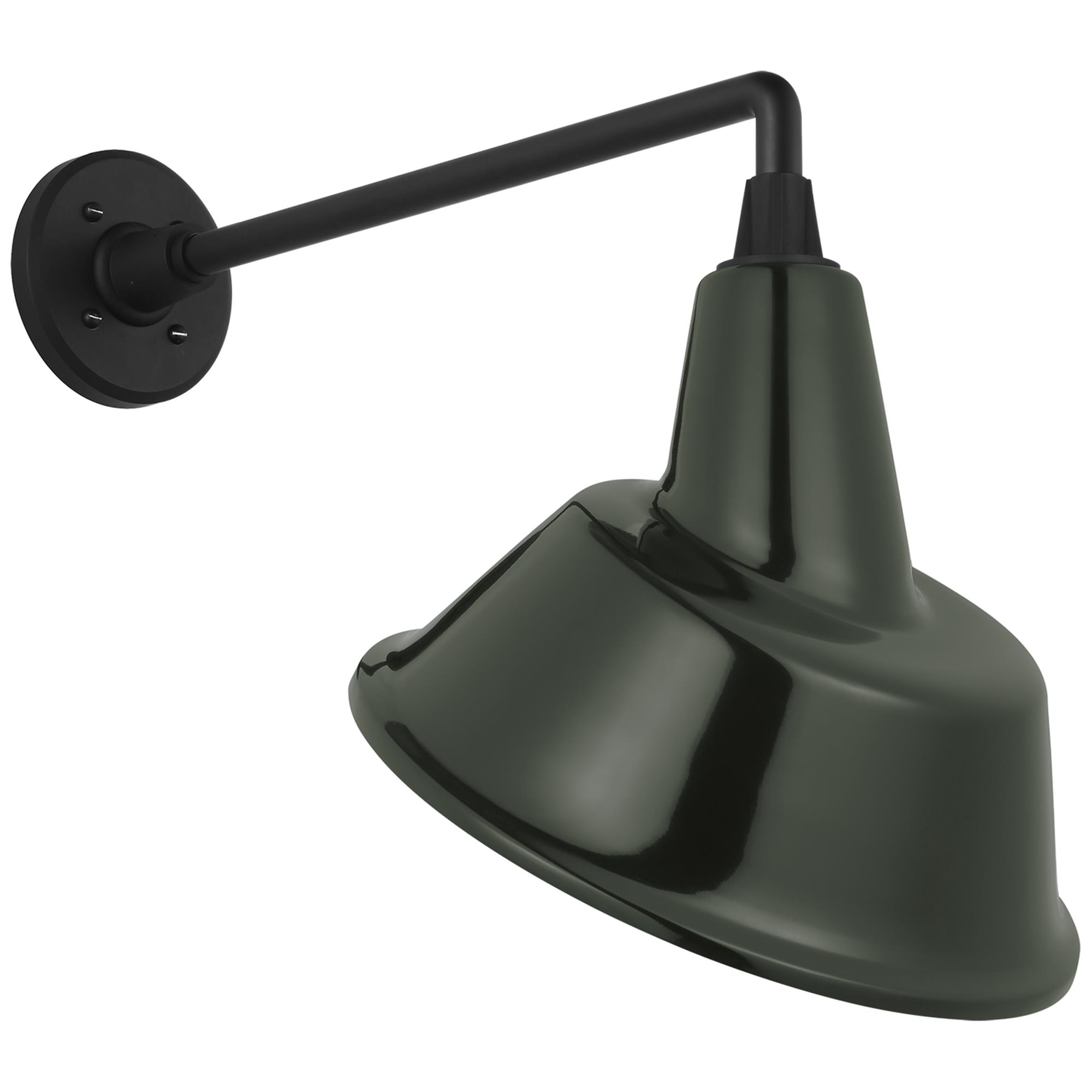 Shown in Matte Black finish and Green shade