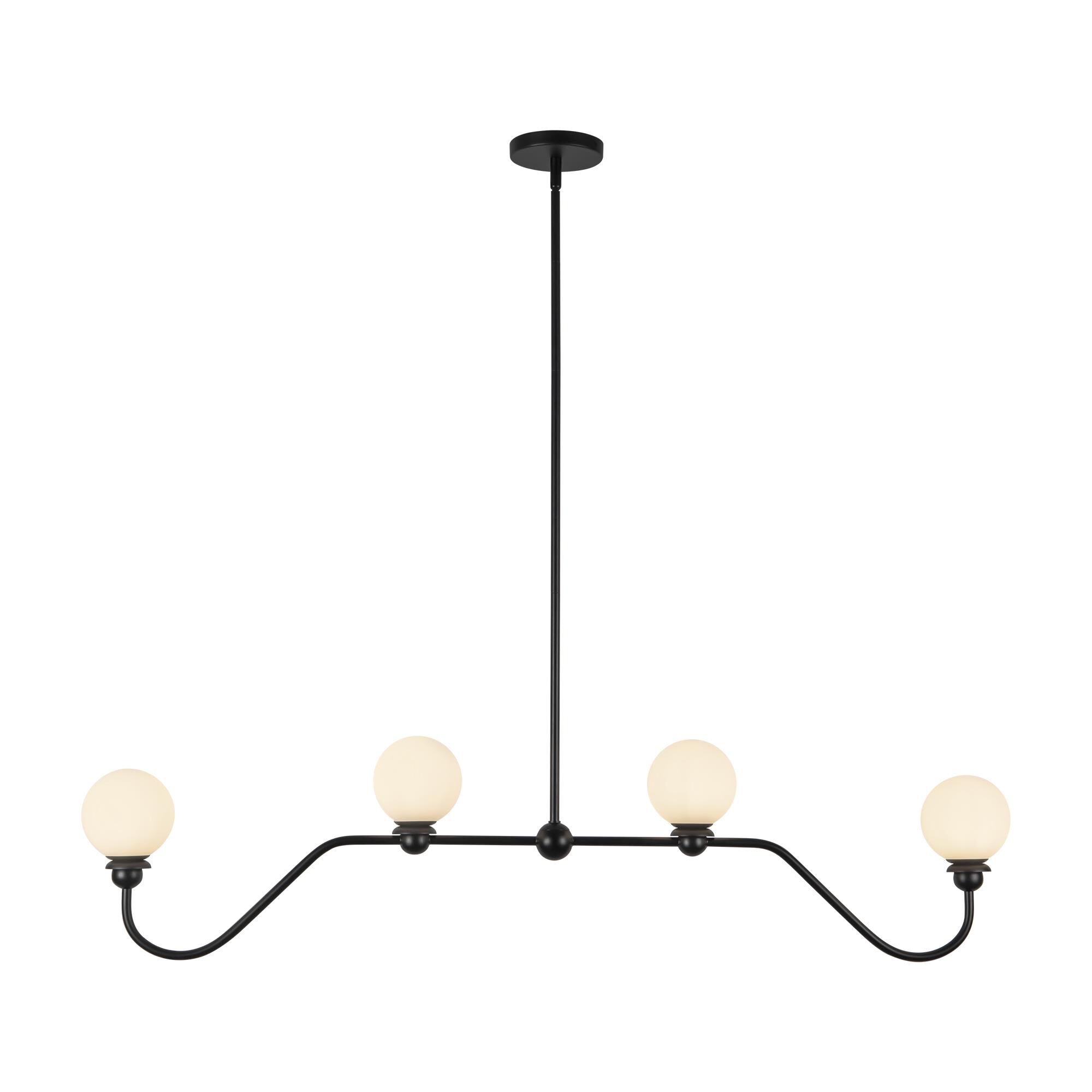 Shown in Matte Black finish and Matte Opal glass