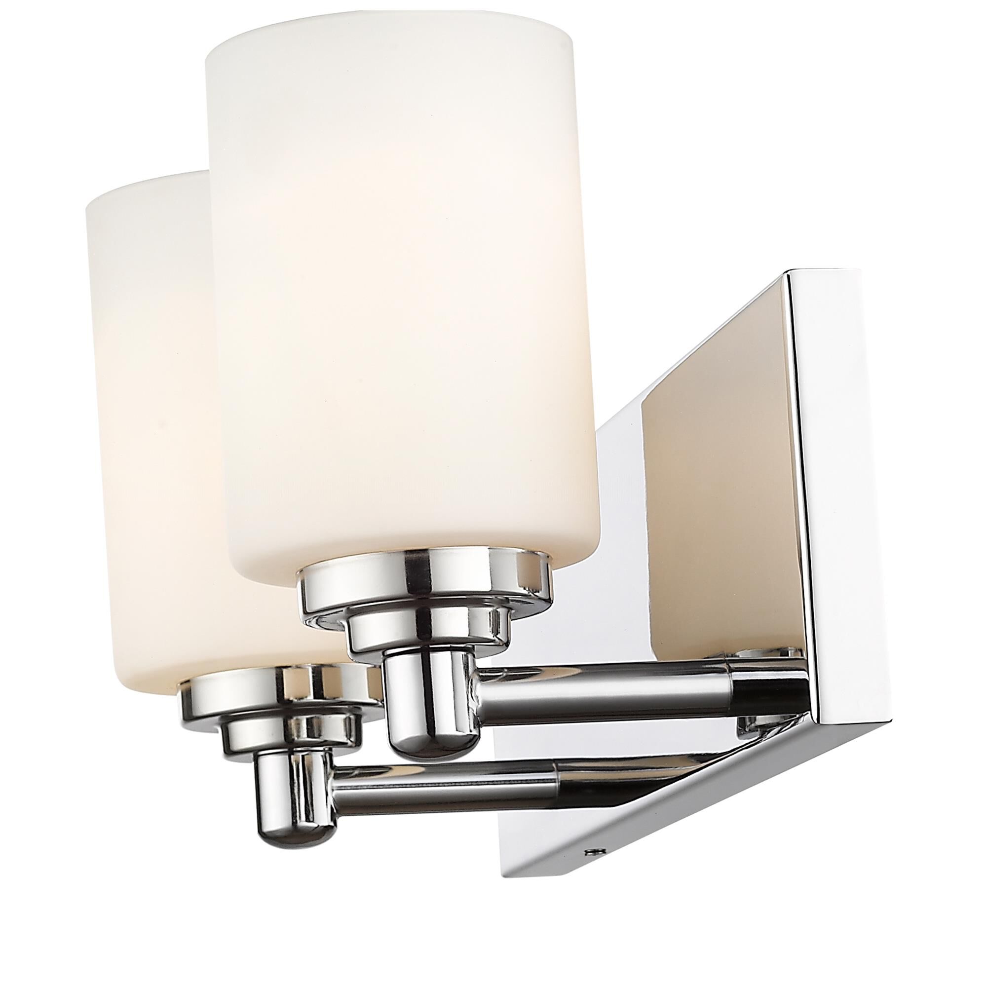 Shown in Chrome finish and Glass shade