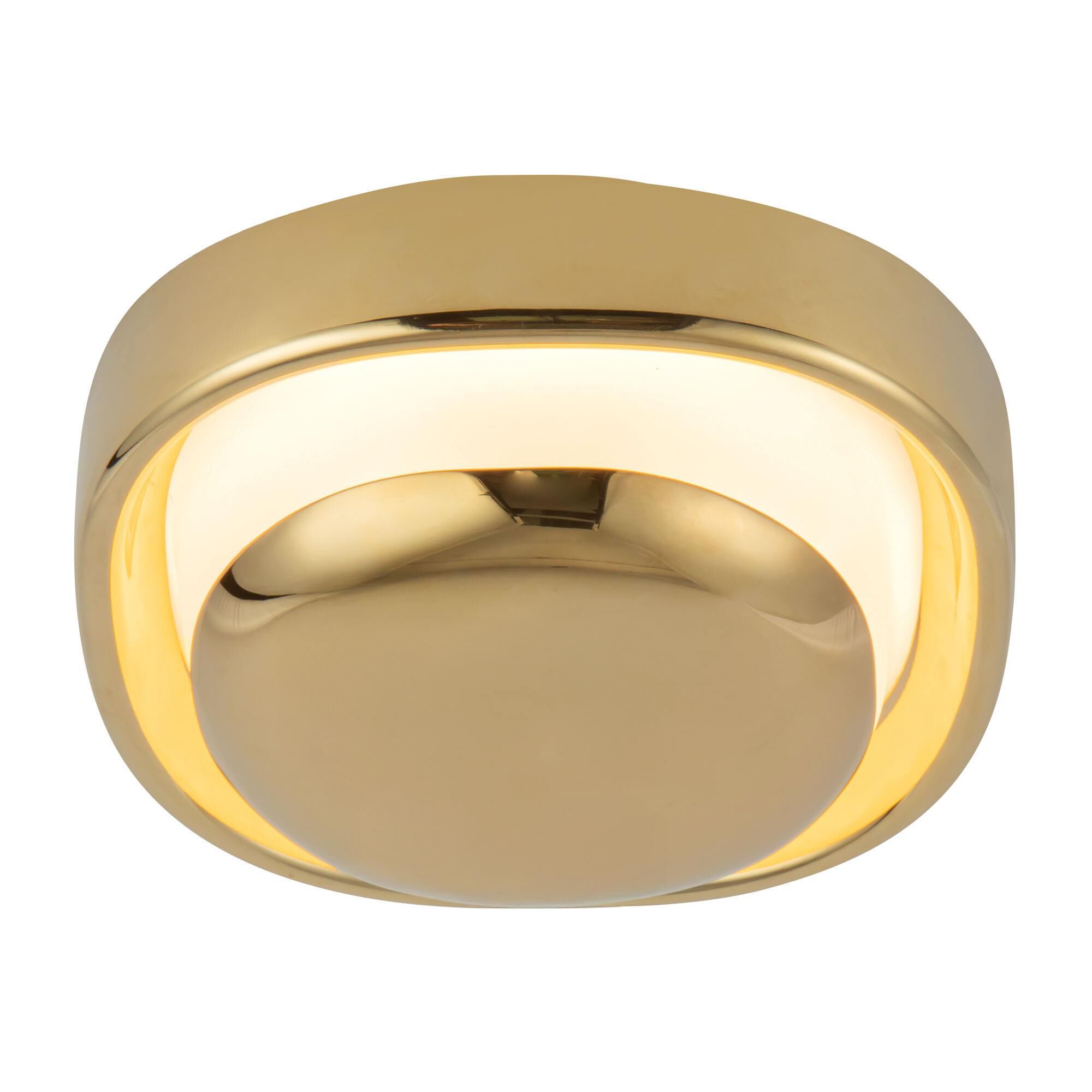 Shown in Metallic Brass finish and Matte Opal glass