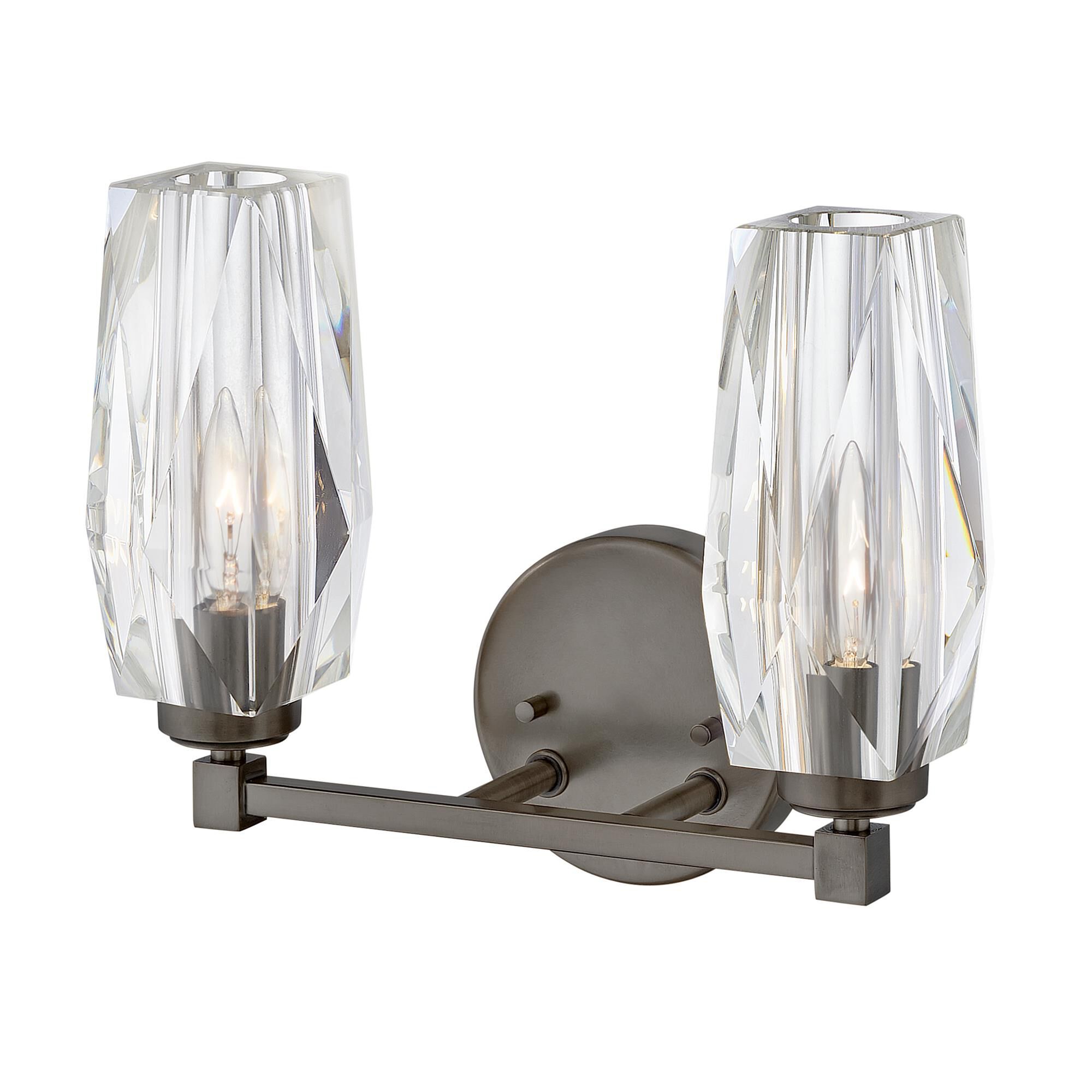 Shown in Black Oxide finish and Faceted Clear Crystal glass