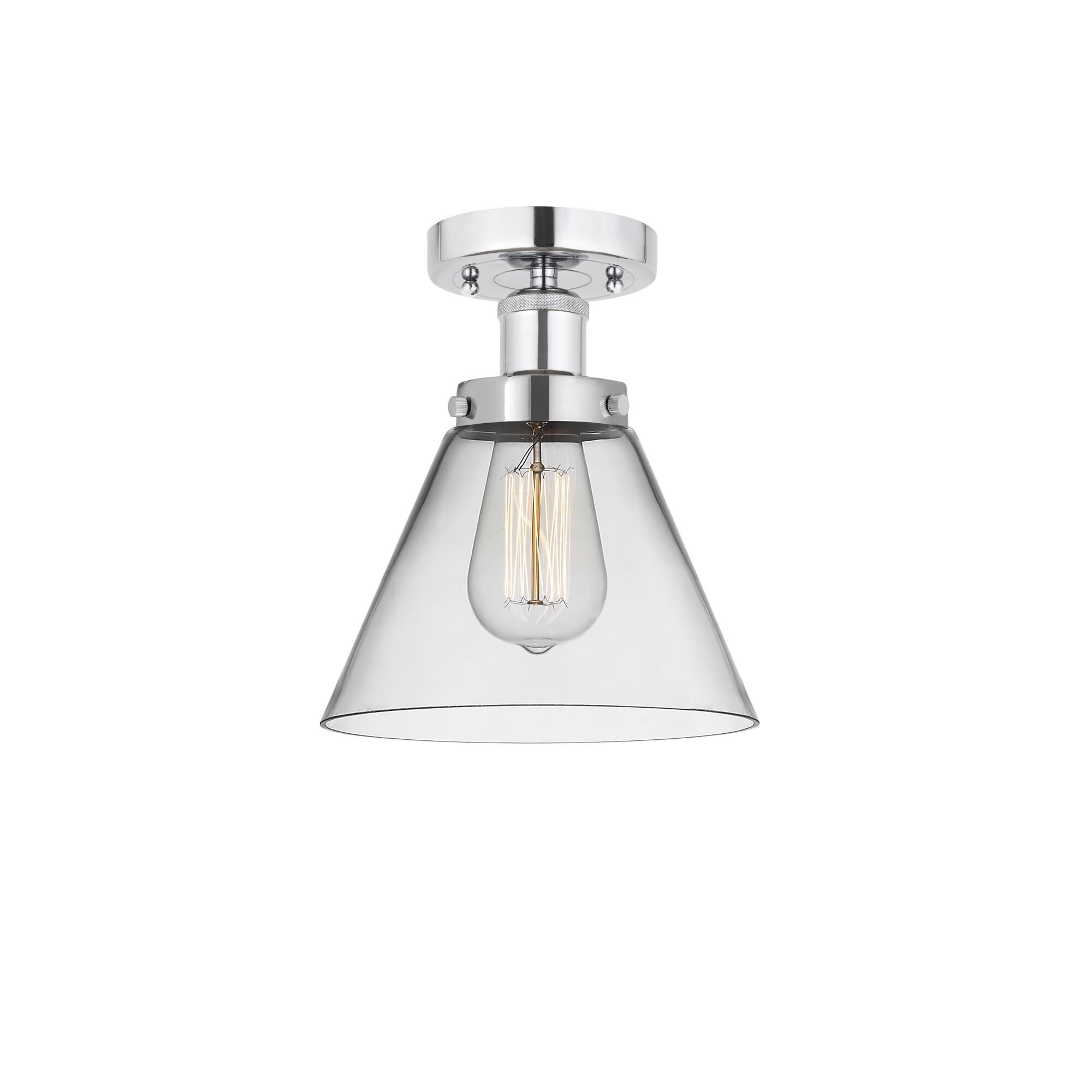 Shown in Polished Chrome, Clear finish and Clear glass and Clear Glass shade