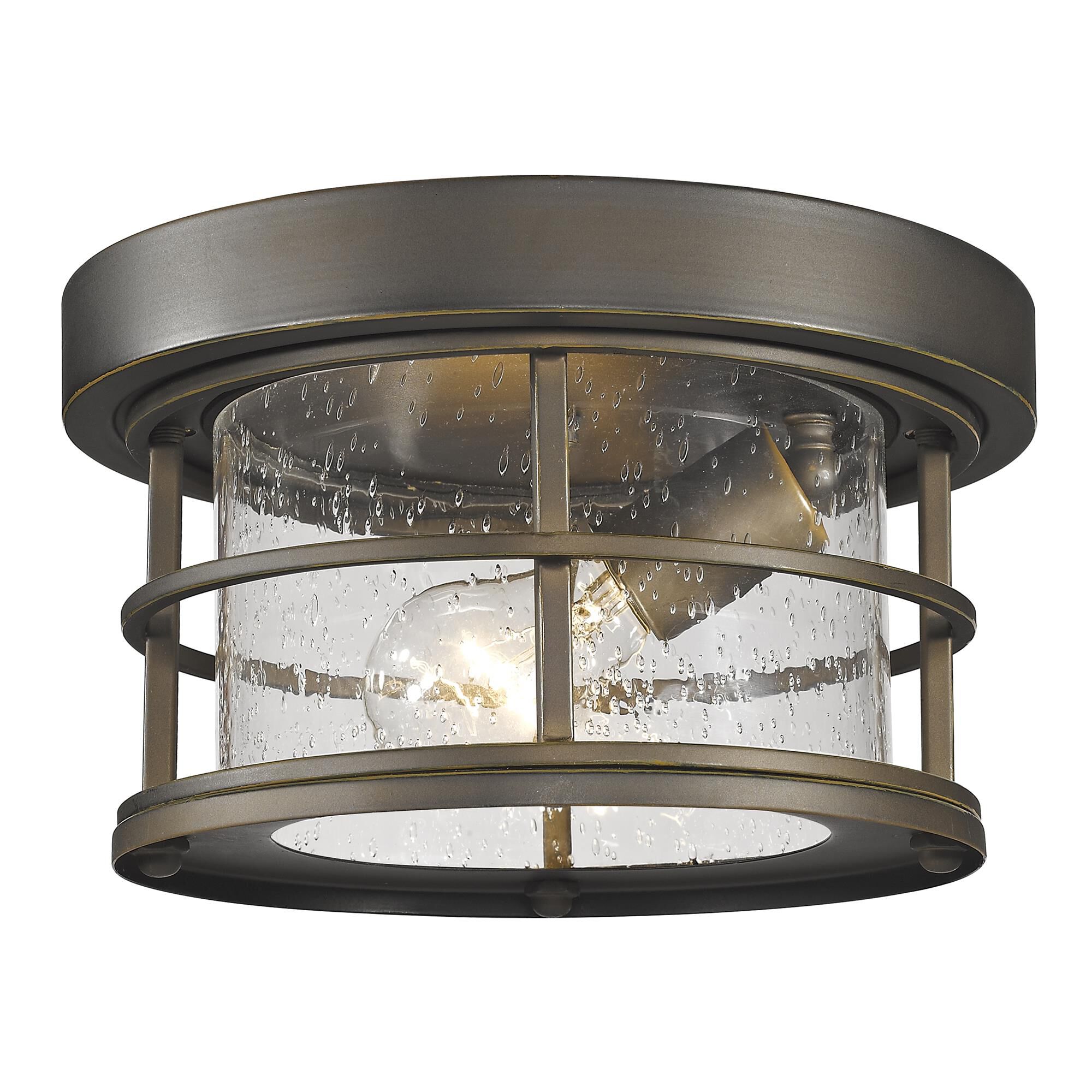 Shown in Oil Rubbed Bronze finish and Glass shade