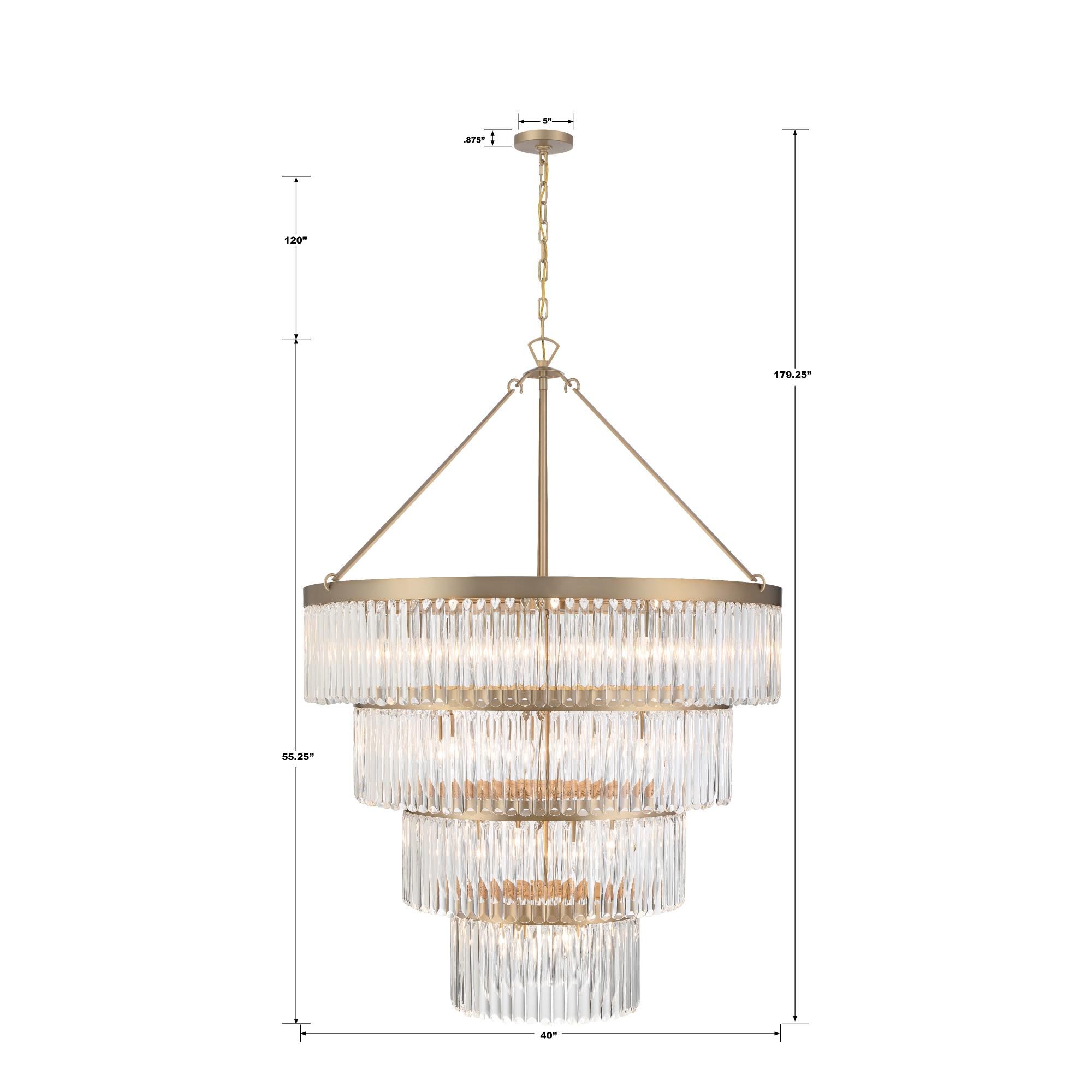 Emory 40 Inch 22 Light Chandelier by Crystorama