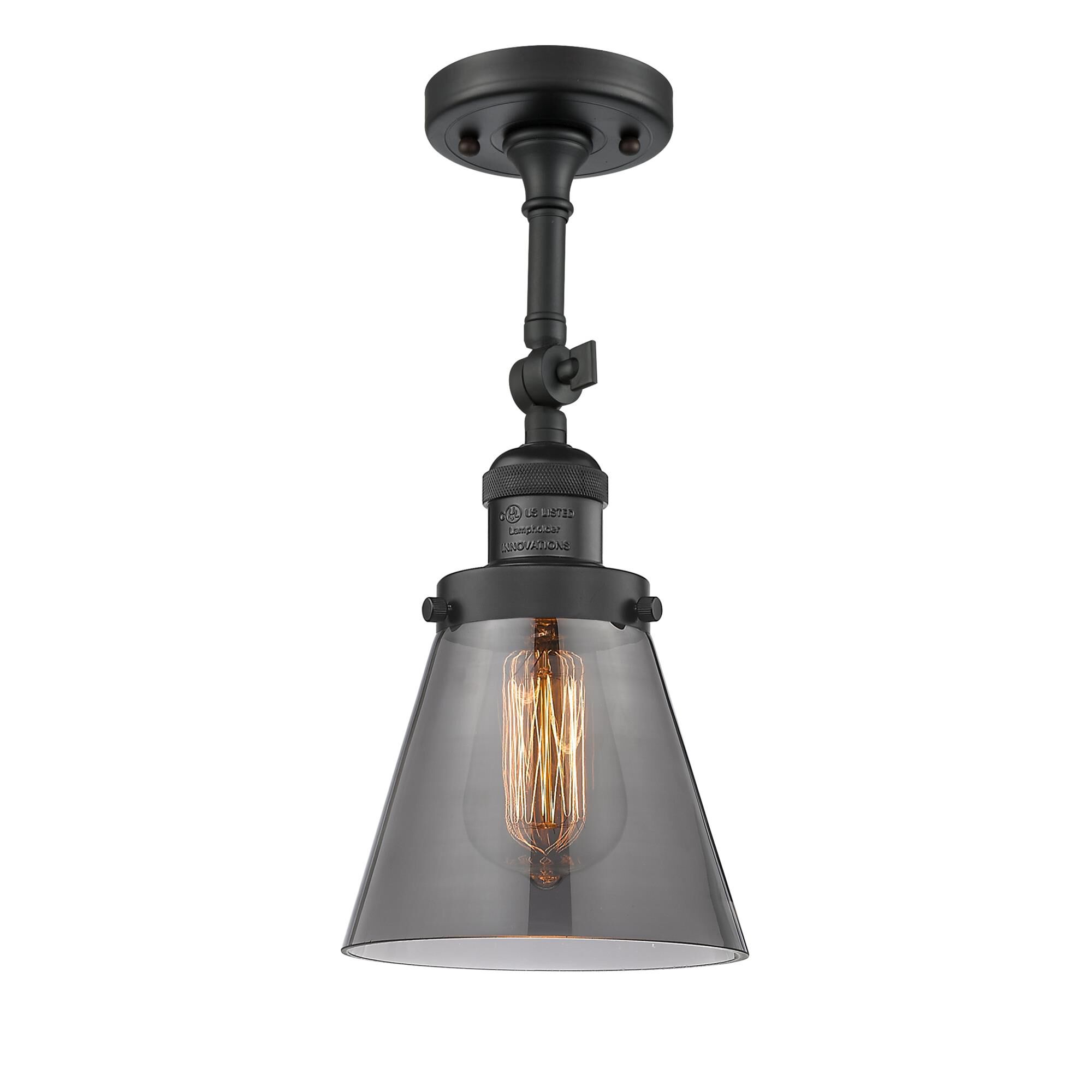Shown in Matte Black finish and Smoked glass and None accent