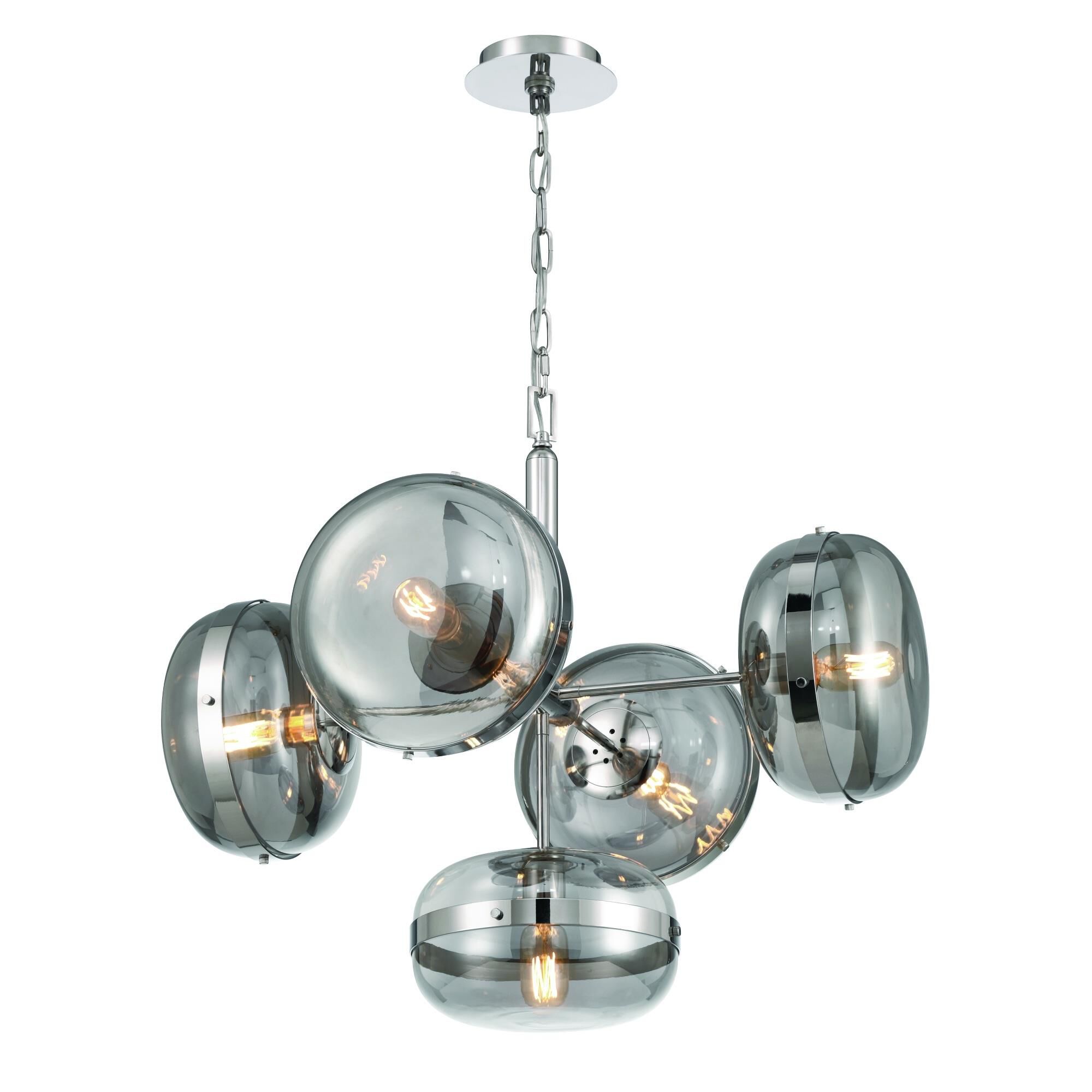 Shown in Nickel finish and Glass shade