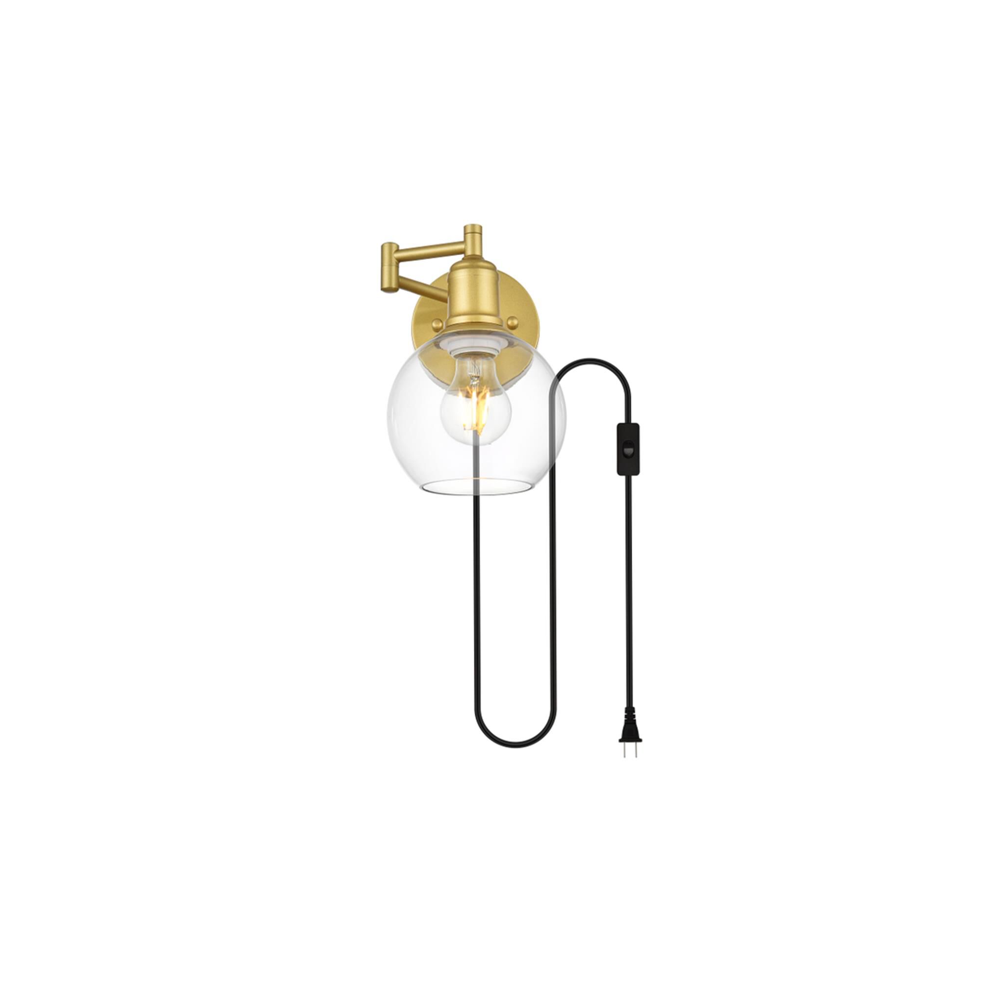 Shown in Brass  finish and Clear glass