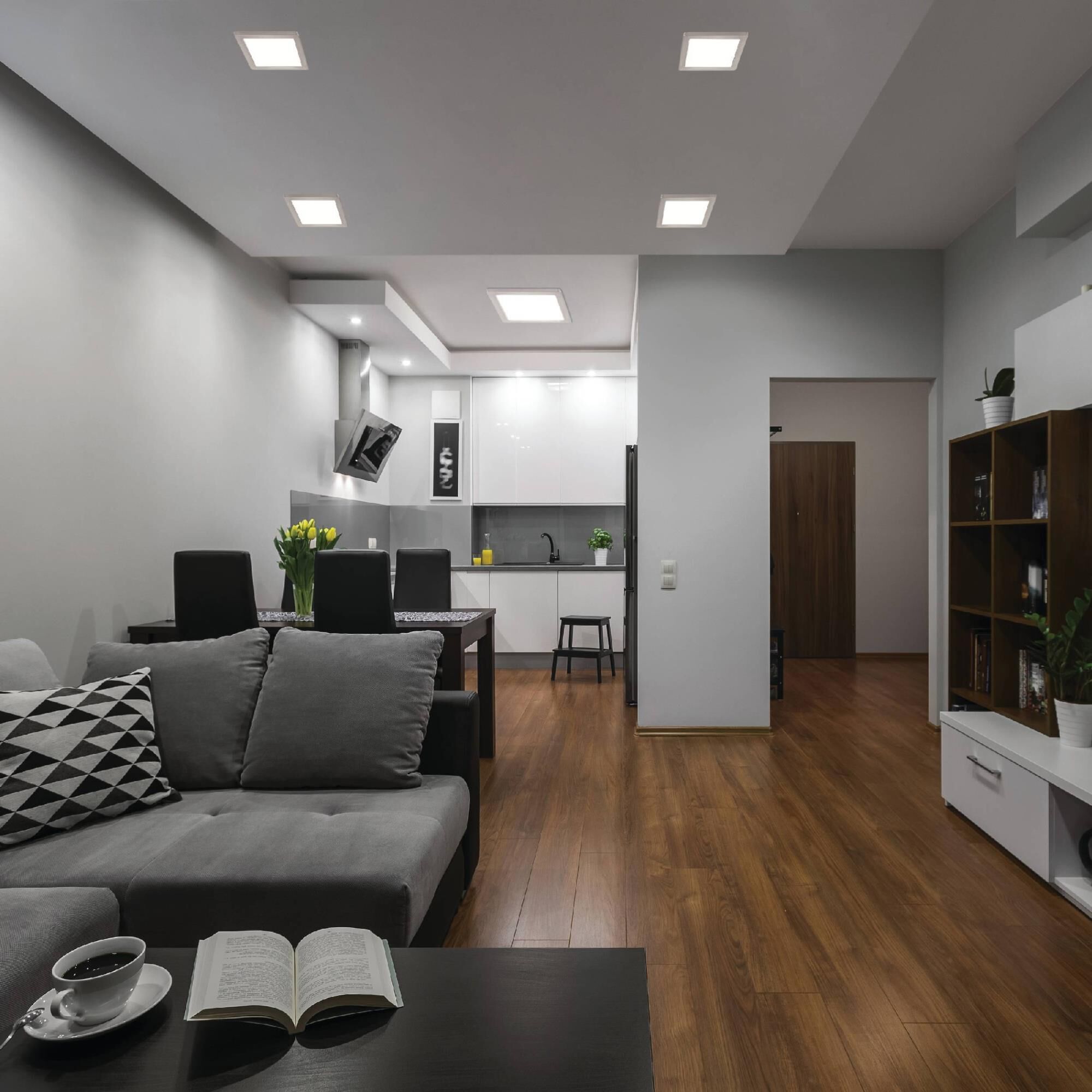 Shown in White finish and White Acrylic shade