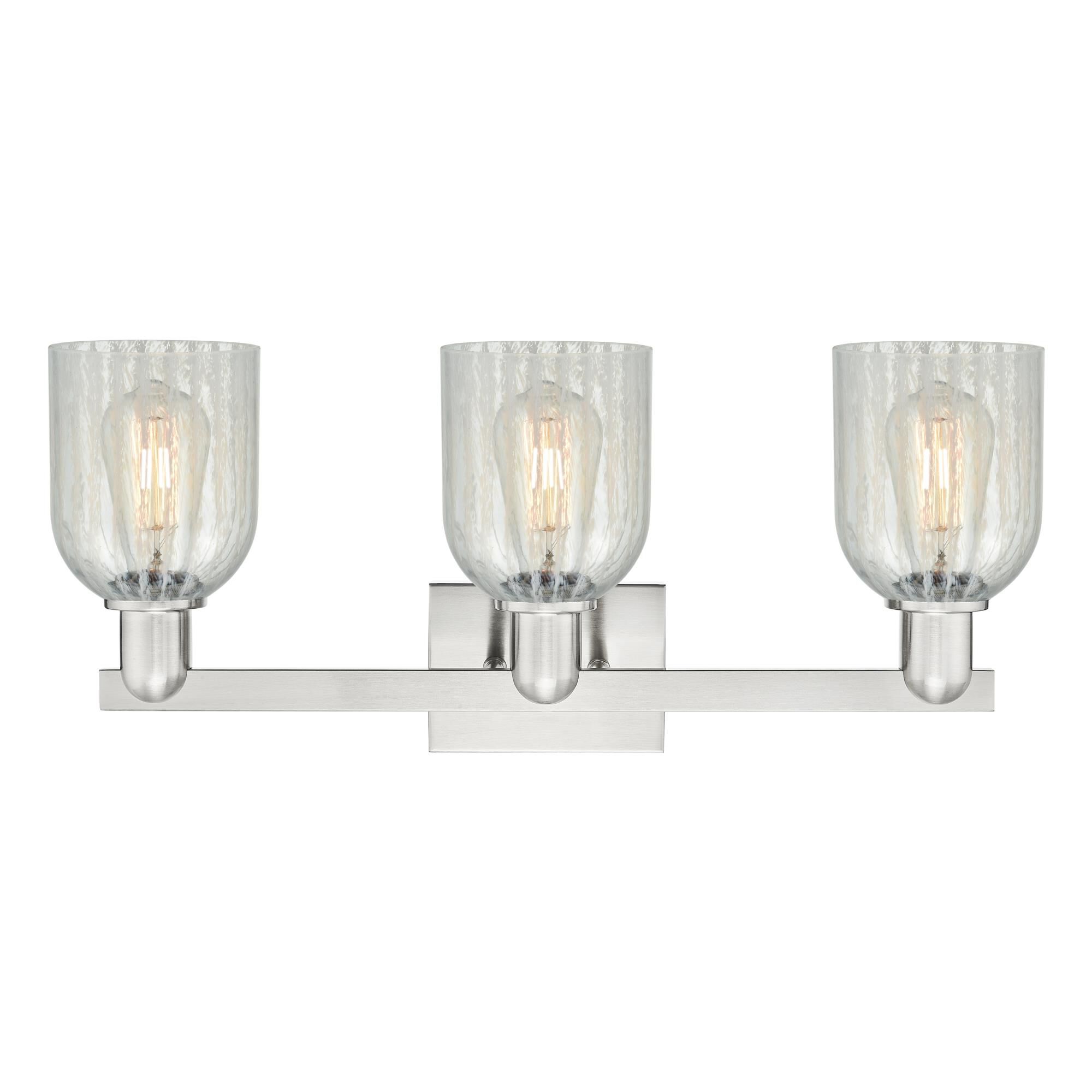 Shown in Brushed Satin Nickel finish and Mouchette glass