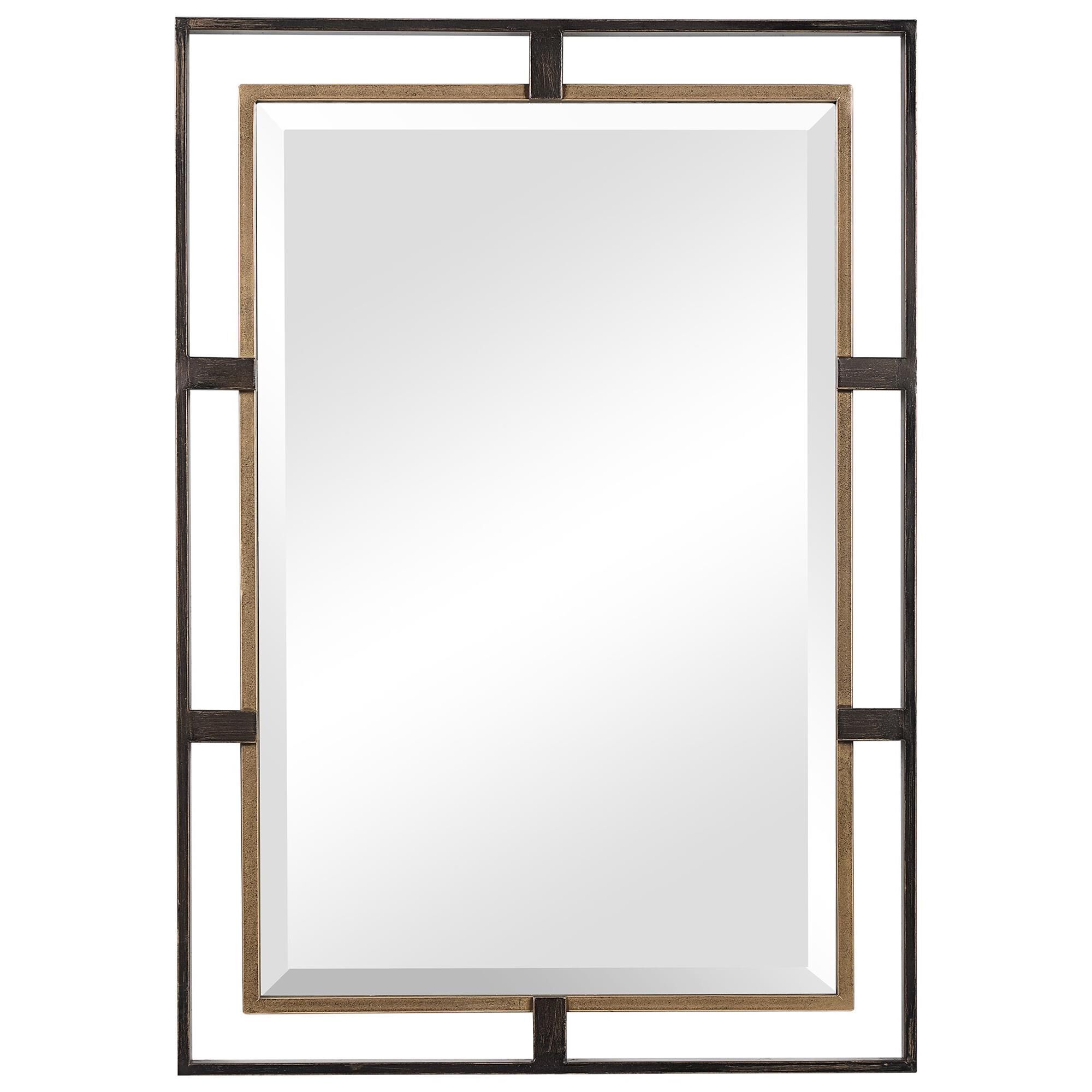 Shown in This Iron Frame Features A 3-Dimensional Design With An Outer Overlapping Frame Finished In A Distre finish