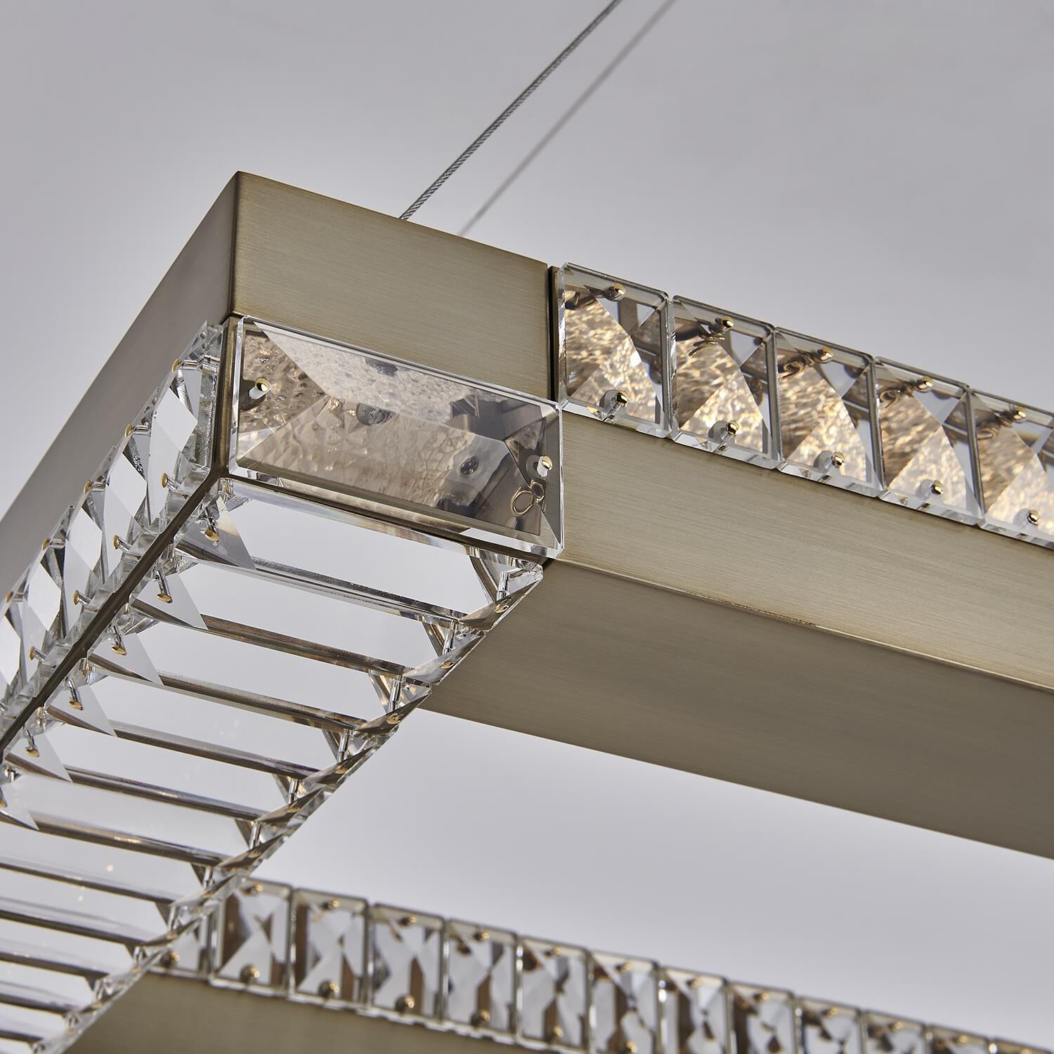 Shown in Winter Brass finish and Firenze Clear crystal