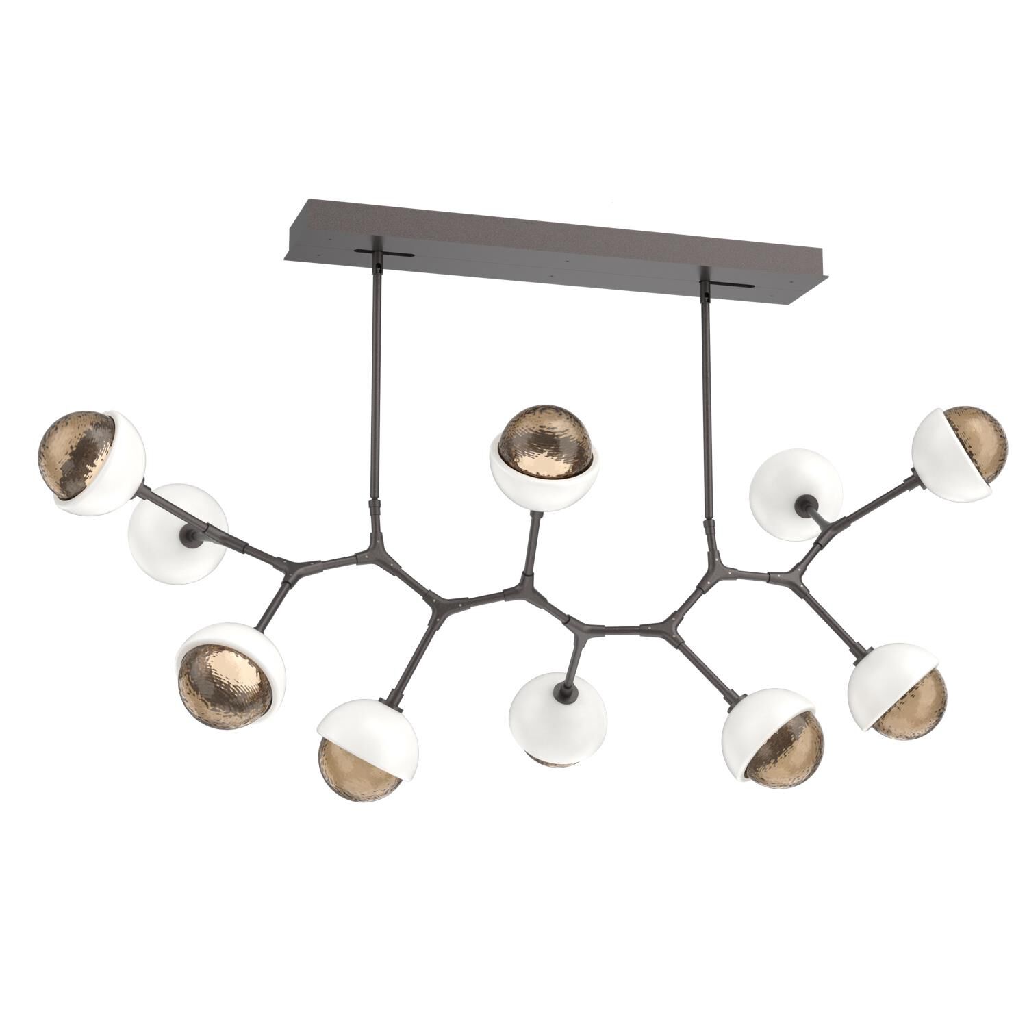 Shown in Graphite finish and Bronze glass and Salt White accent