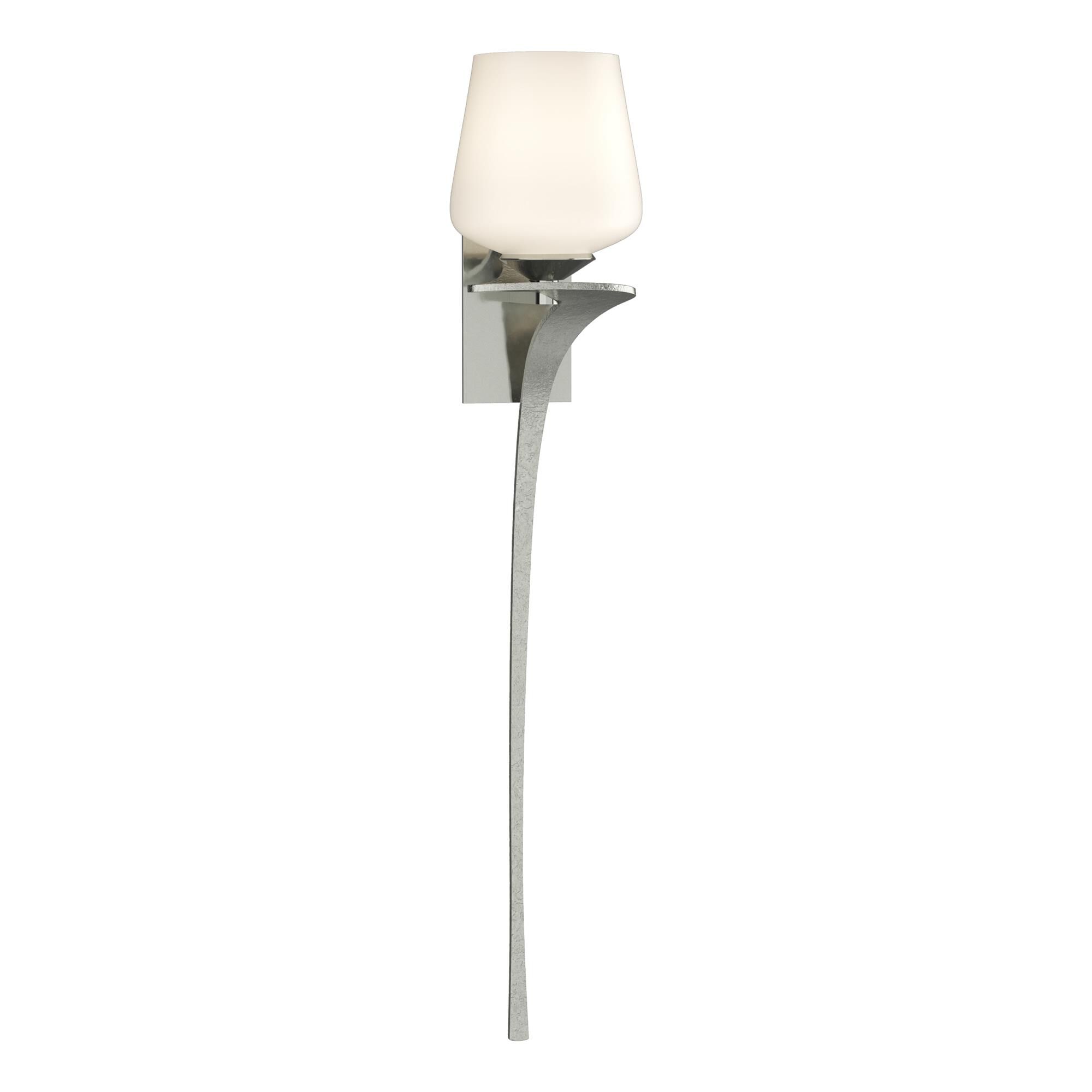 Shown in Sterling finish and Opal glass and Left Orientation accent