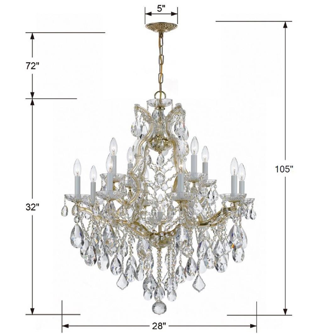 Maria Theresa 28 Inch 13 Light Chandelier by Crystorama