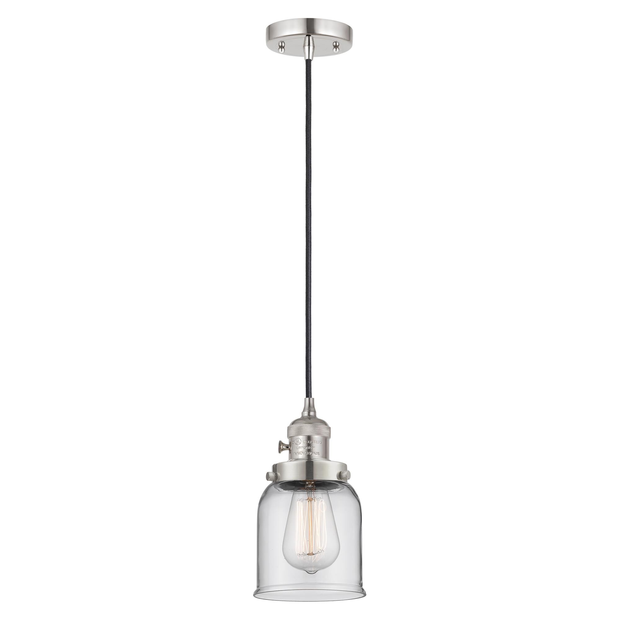Shown in Polished Nickel finish and Clear glass