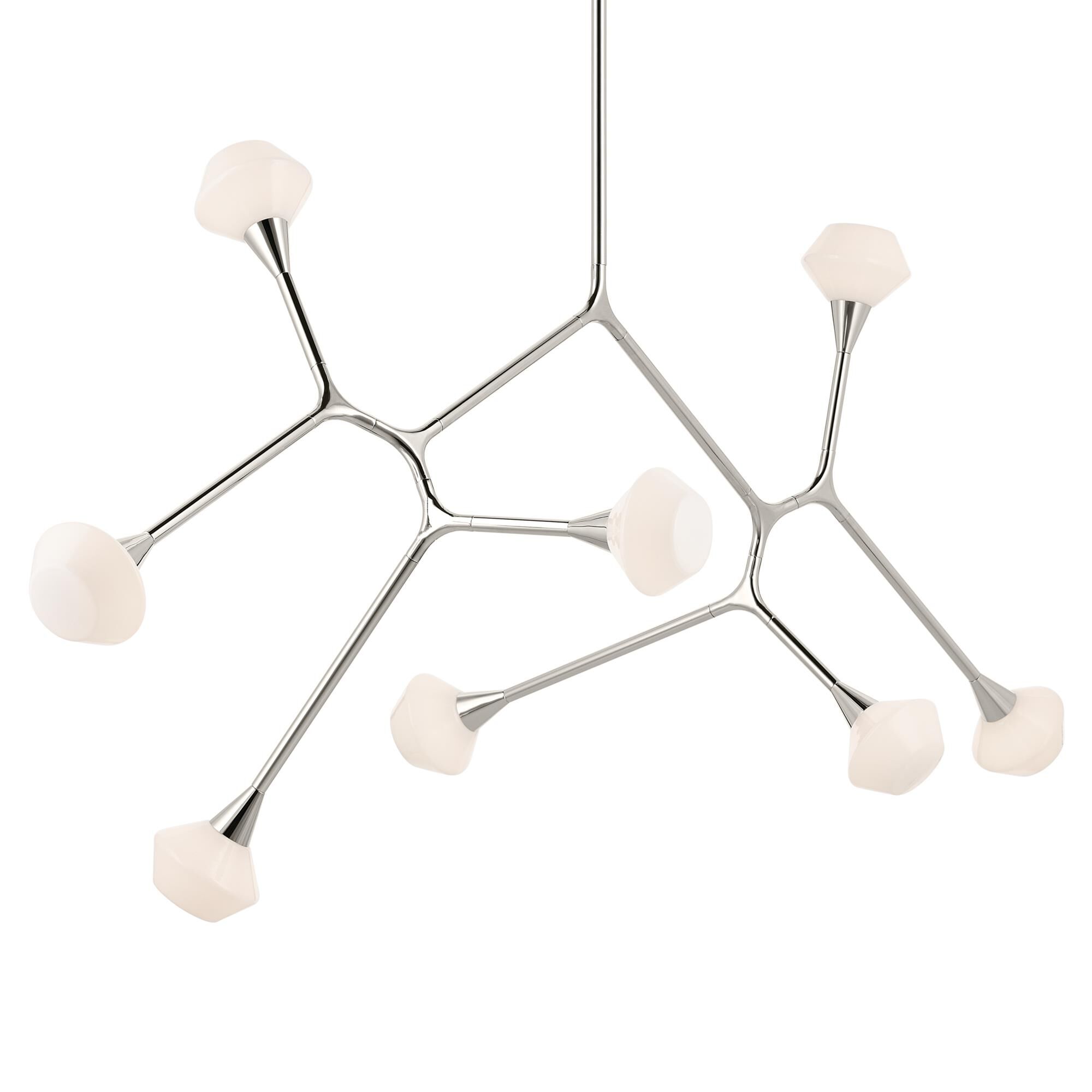 Shown in Polished Nickel finish and Opal glass