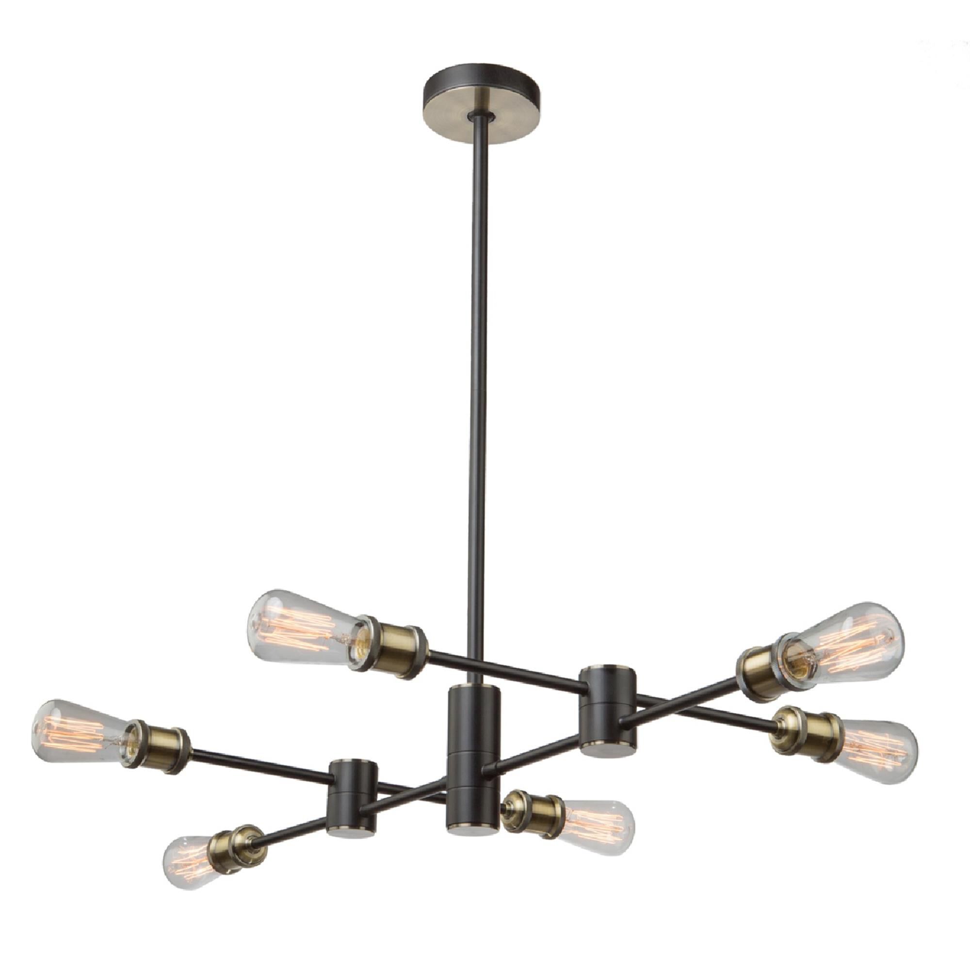 Shown in Matte Black & Satin Brass finish