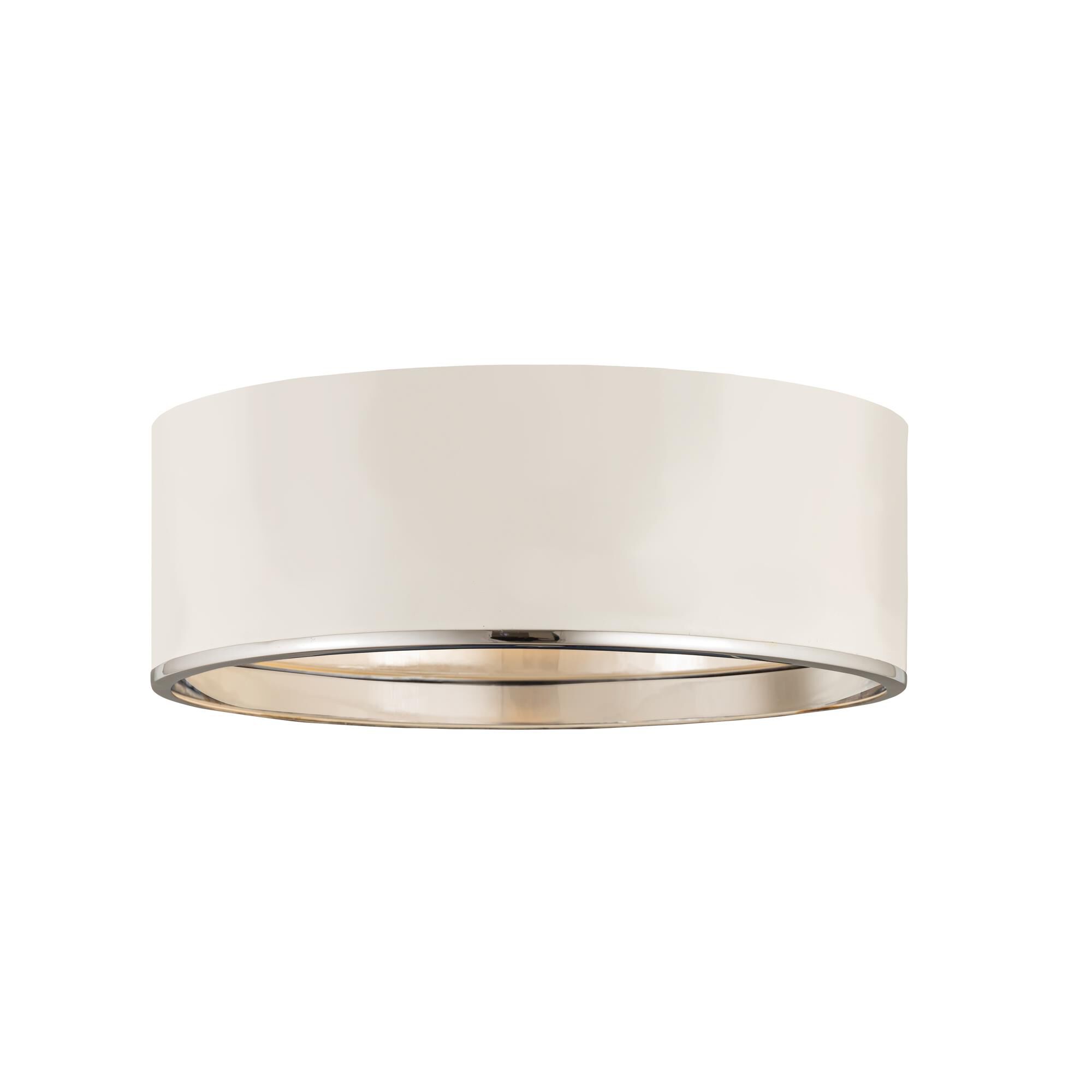 Shown in Matte White And Chrome finish and Steel glass and Steel shade