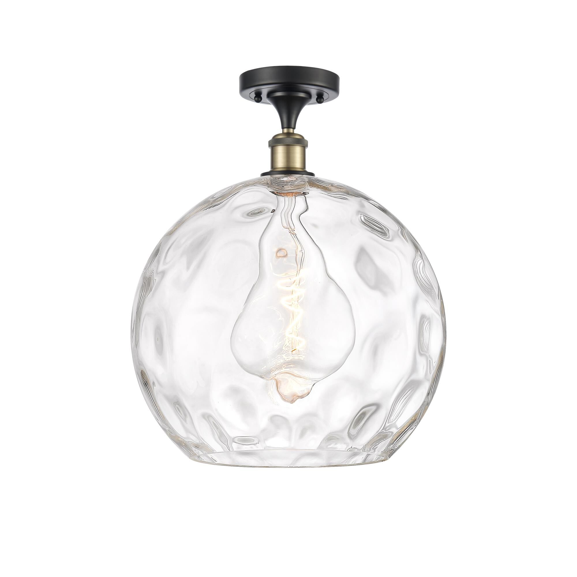 Shown in Black Antique Brass finish and Clear glass