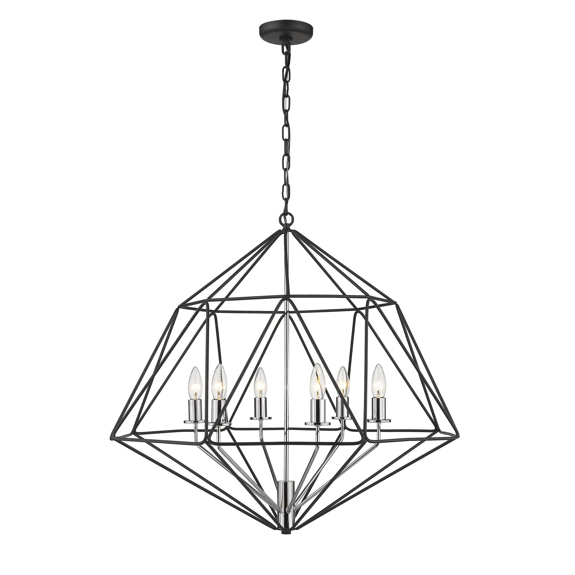 Shown in Matte Black + Chrome finish and Steel glass and Steel shade