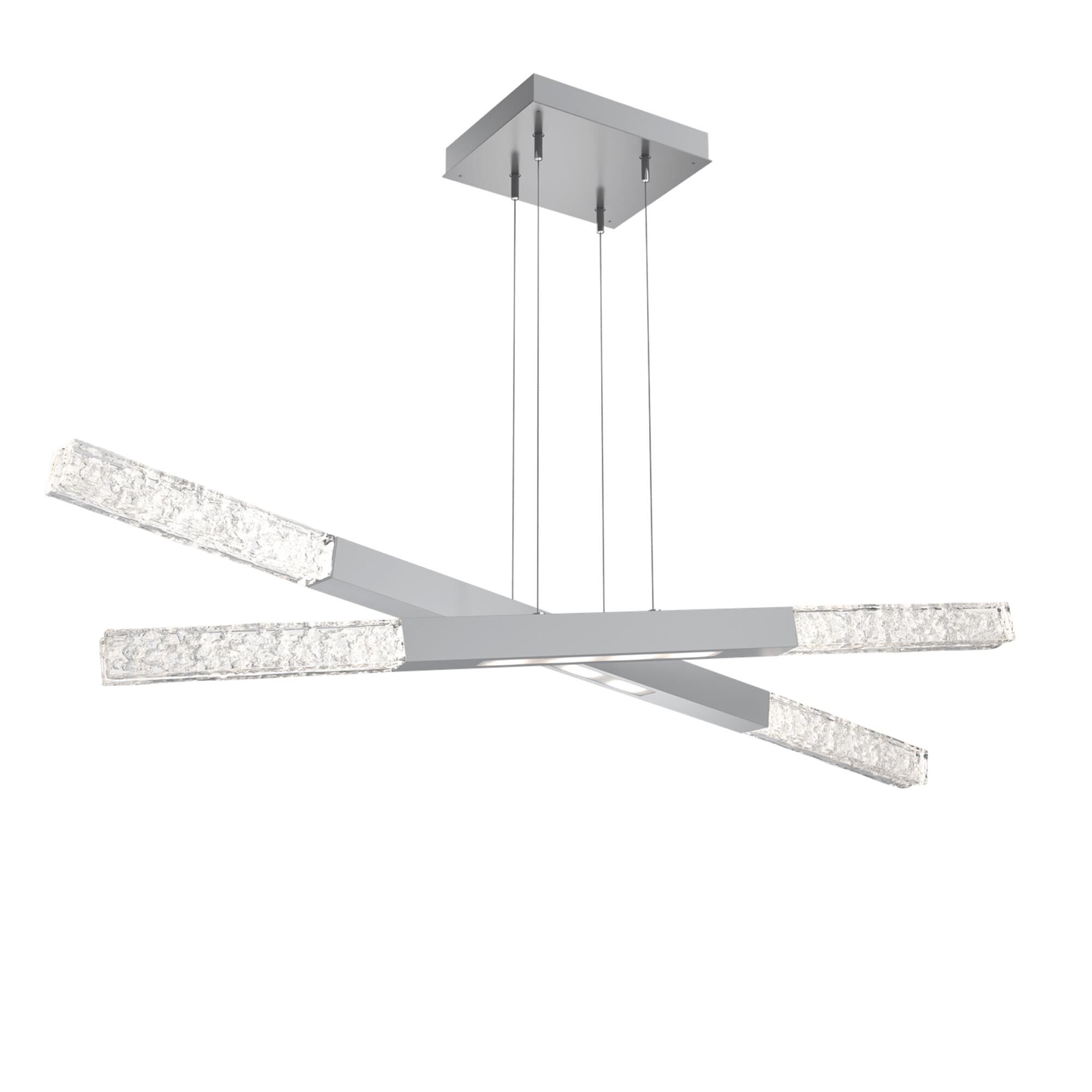 Shown in Classic Silver finish and Clear Textured glass