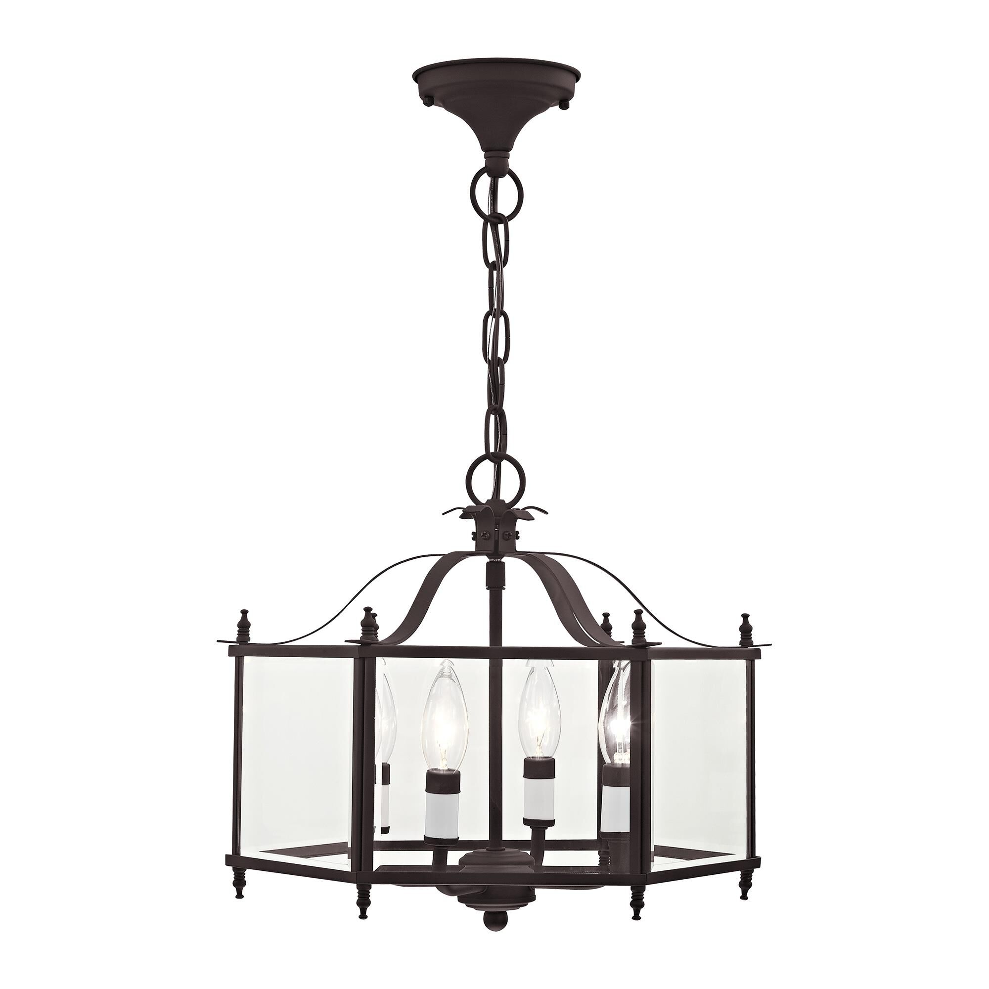 Livingston 15 Inch Cage Pendant by Livex Lighting
