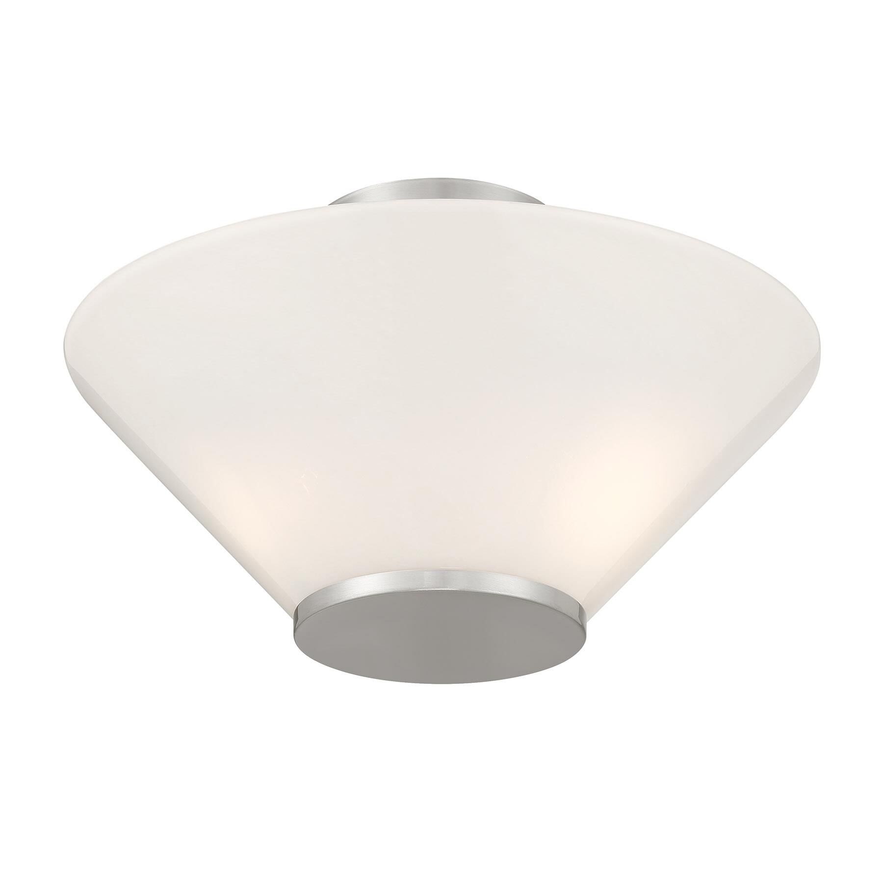 Shown in Satin Nickel finish and Strie shade