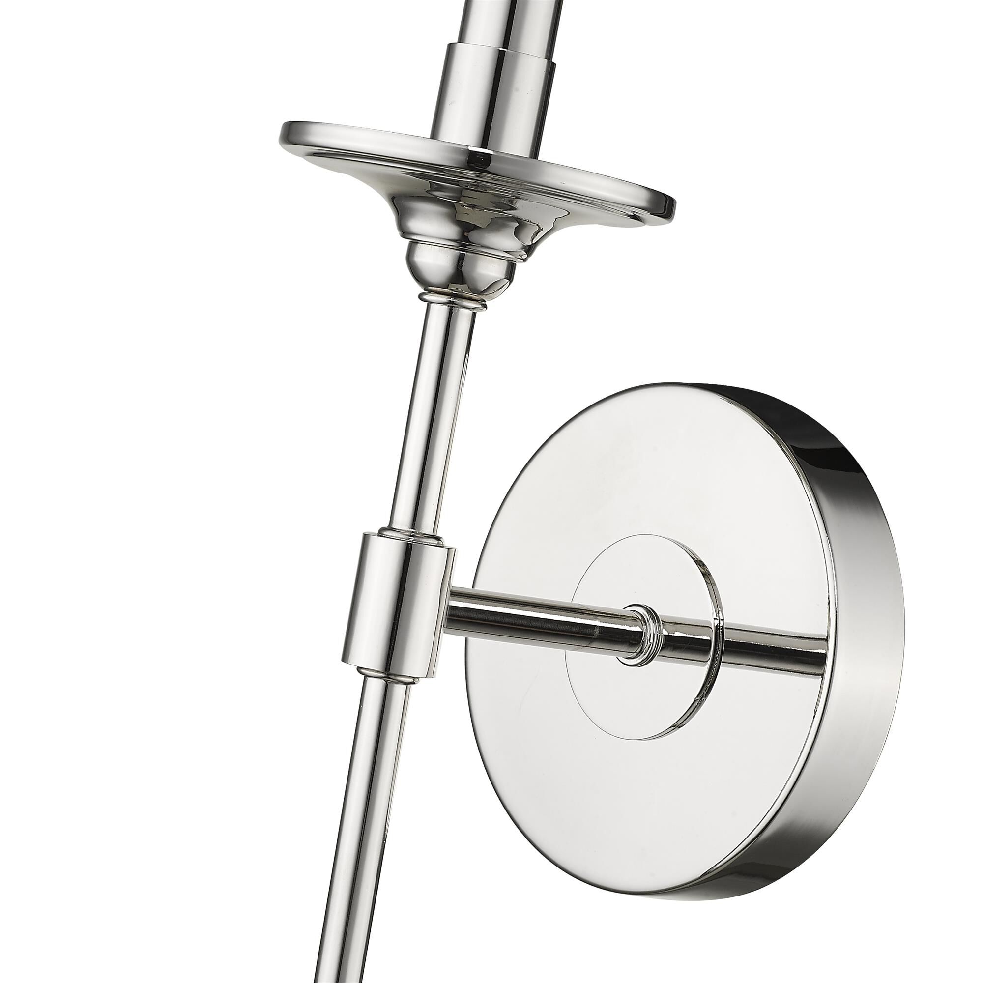 Shown in Polished Nickel finish and Fabric glass and Fabric shade