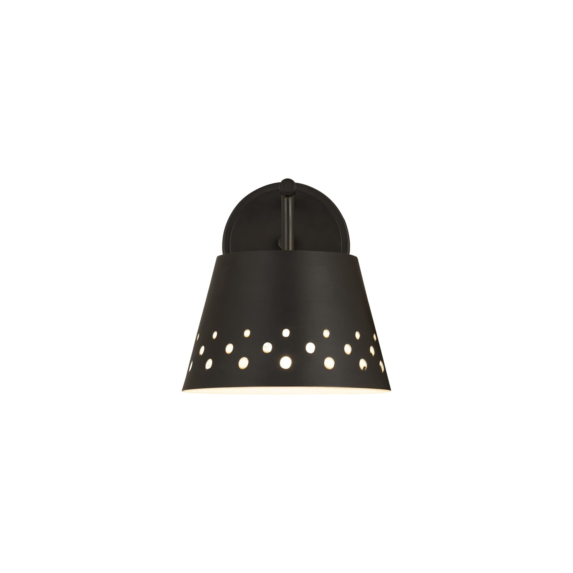 Shown in Matte Black finish and Iron glass and Iron shade