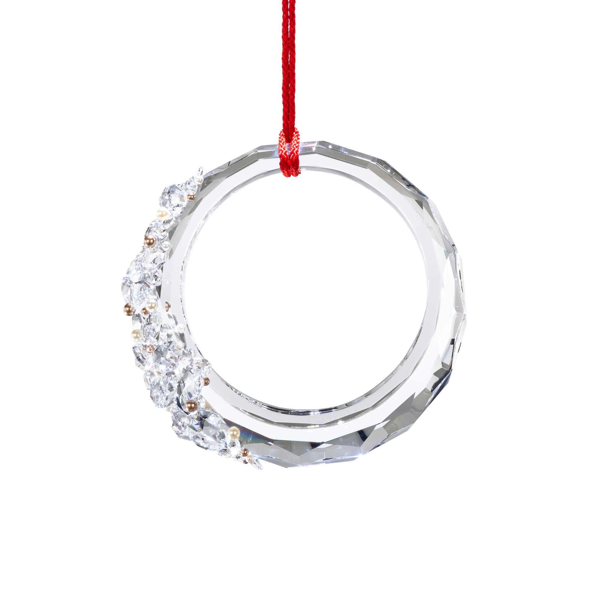 Shown in Polished Chrome With Red Rope finish and Radiance crystal and Crystal glass